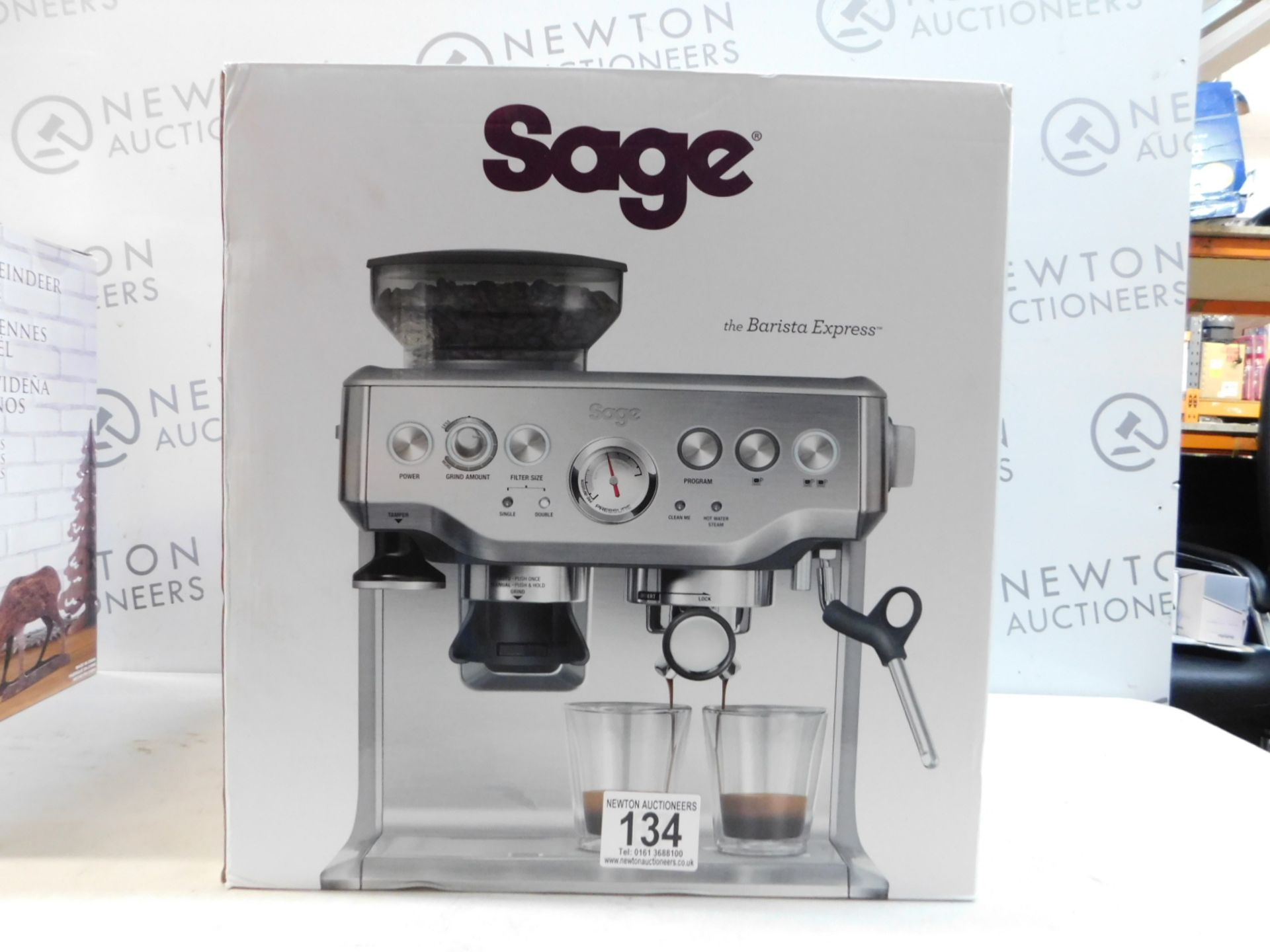 1 BOXED SAGE BARISTA EXPRESS BES875UK BEAN TO CUP COFFEE MACHINE WITH ACCESSORIES RRP Â£599