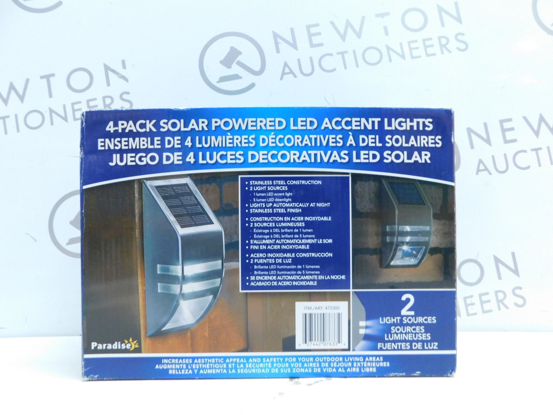 1 BOXED PARADISE NORTHERN SOLAR DECK LED ACCENT LIGHT WITH DOWNLIGHT 4 PACK RRP Â£49.99