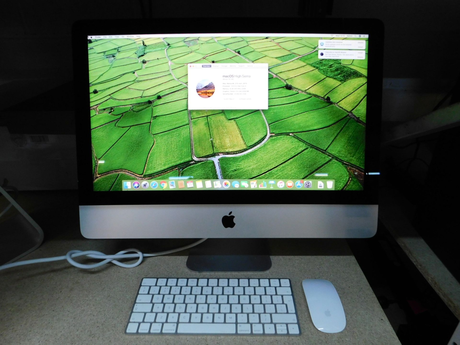 1 APPLE IMAC 21.5" WITH RETINA 4K DISPLAY, 3.4GHZ, INTEL I5, 8G RAM DDR4, 1TB FUSION DRIVE, RADEON