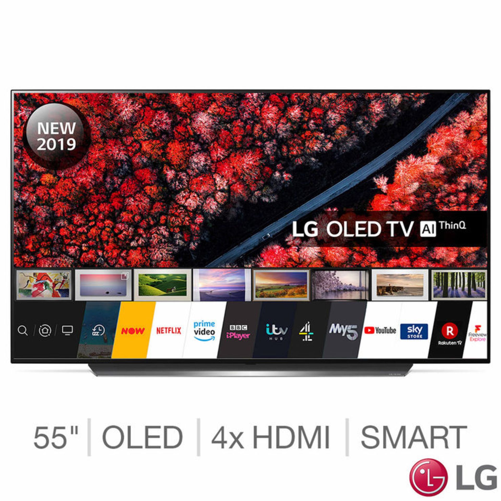 1 BOXED LG 55" OLED55C9PLA 4K OLED SMART TV WITH STAND & REMOTE RRP Â£2499 (WORKING, IN LIKE NEW