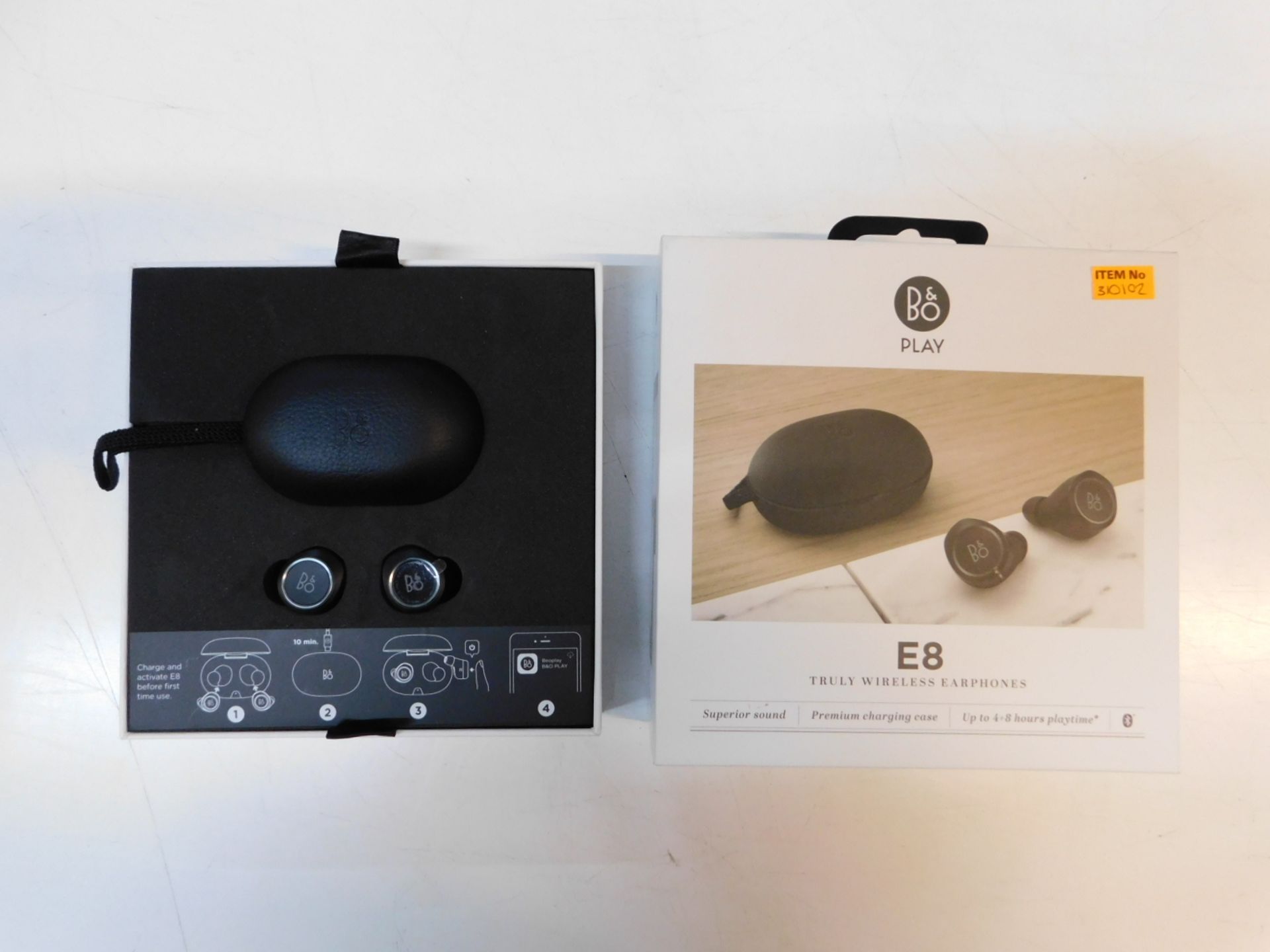 1 BOXED BANG AND OLUFSEN E8 TRUE WIRELESS BLUETOOTH EARPHONES RRP Â£299 (WORKING, IN EXCELLENT