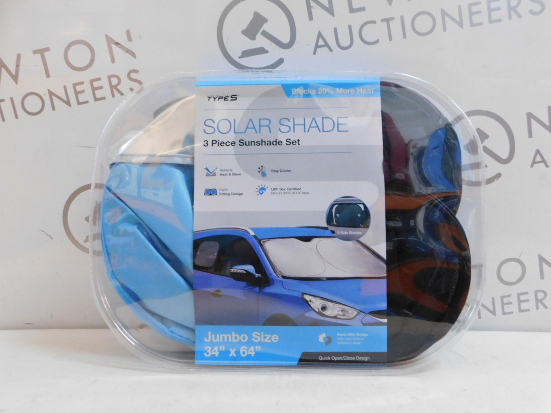 2 BRAND NEW PACKS OF TYPE-S SOLAR SHADE 3 PIECE SUNSHADE SET RRP Â£29.99