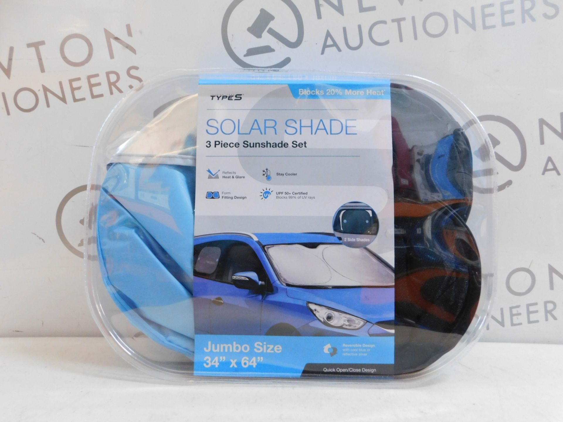 2 BRAND NEW PACKS OF TYPE-S SOLAR SHADE 3 PIECE SUNSHADE SET RRP Â£29.99