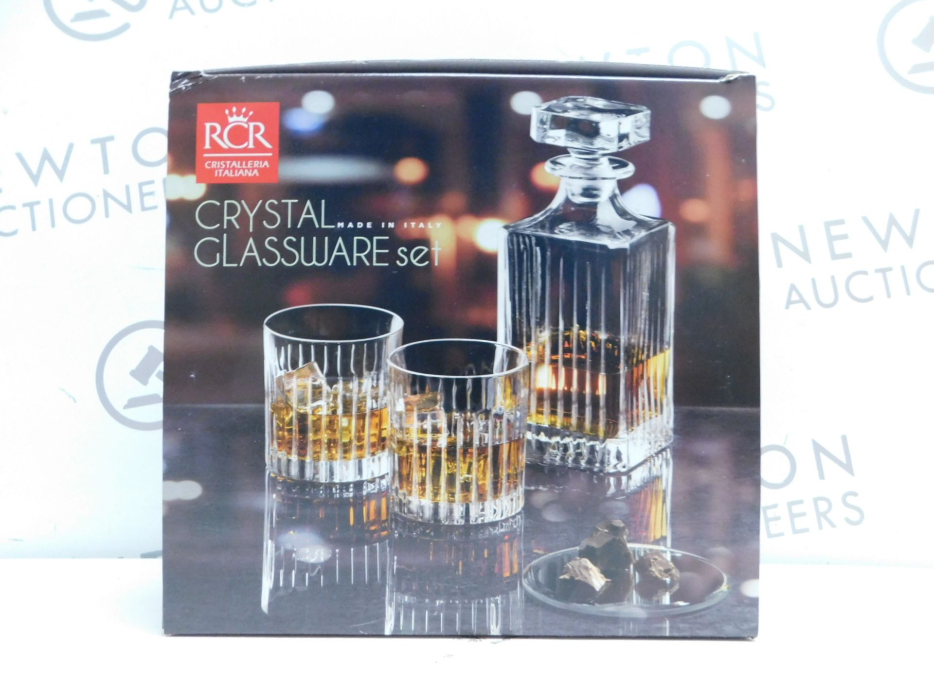 1 BOXED RCR CRISTALLERIA LUXION 6PC GLASS DECANTER SET RRP Â£79.99