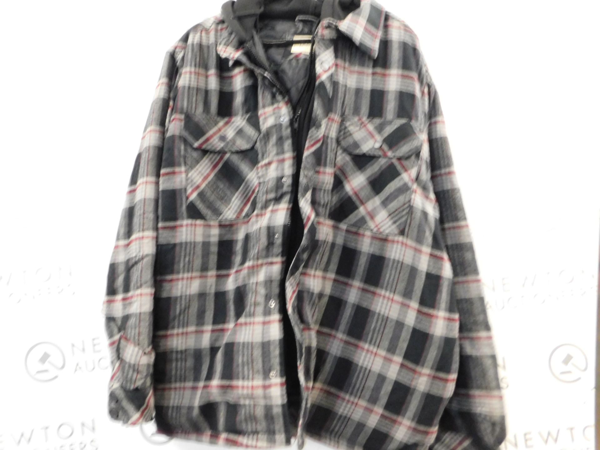 1 BOSTON TRADERS MENS HOODED FLANNEL SHIRT/ JACKET SIZE XXL RRP Â£39.99
