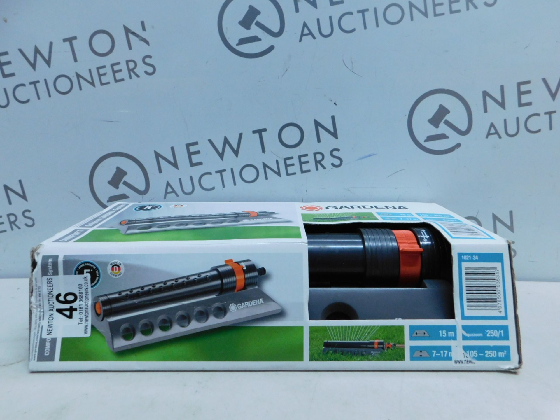 1 BOXED GARDENA COMFORT AQUAZOOM 1021-34 OSCILLATING GARDEN SPRINKLER RRP Â£29.99