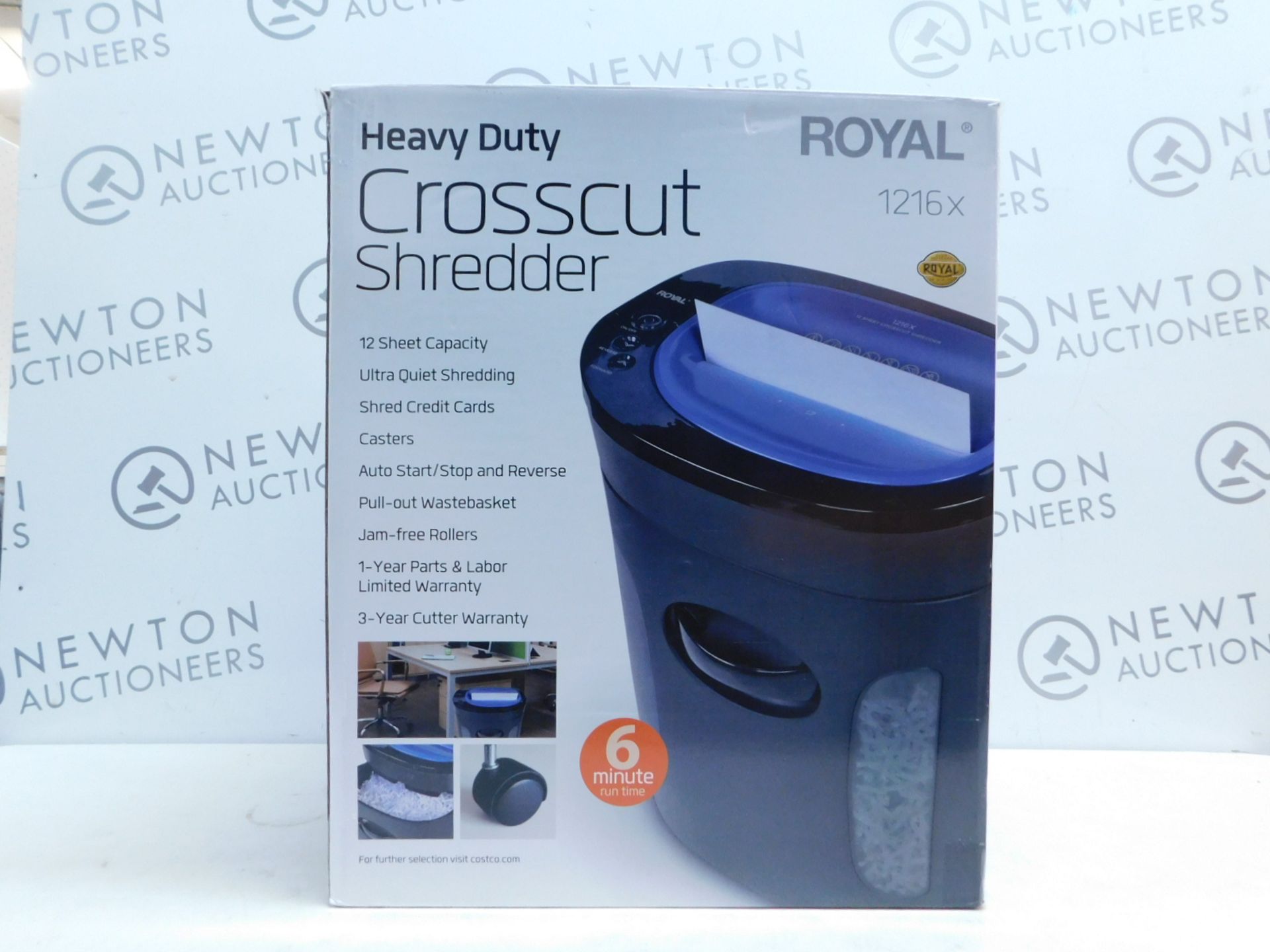 1 BOXED ROYAL 1216X 24L 12-SHEET CROSS CUT SHREDDER RRP Â£89.99