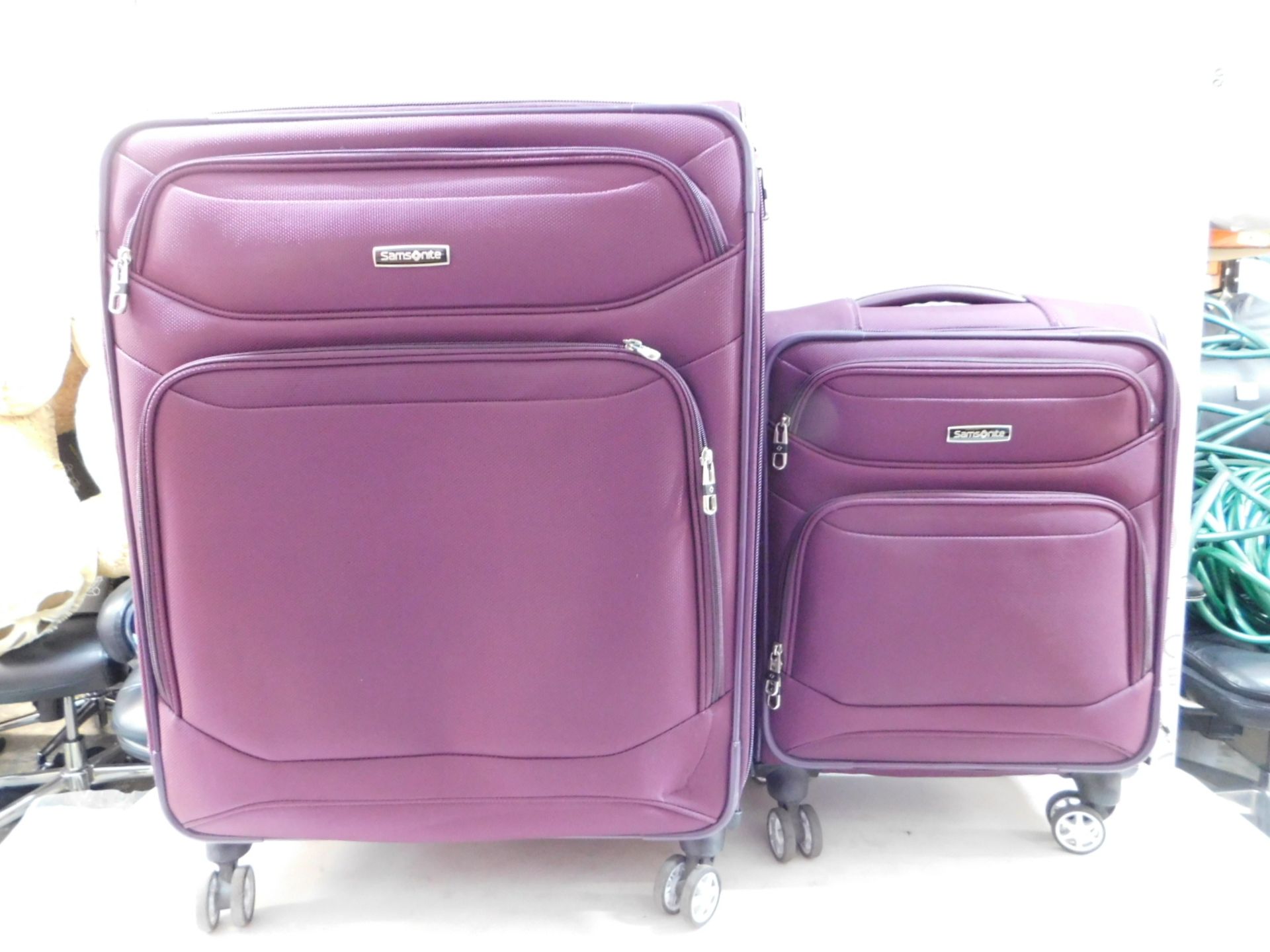 1 SAMSONITE 2-PIECE STACK IT SOFTSIDE SPINNER LUGGAGE SET RRP Â£229.99