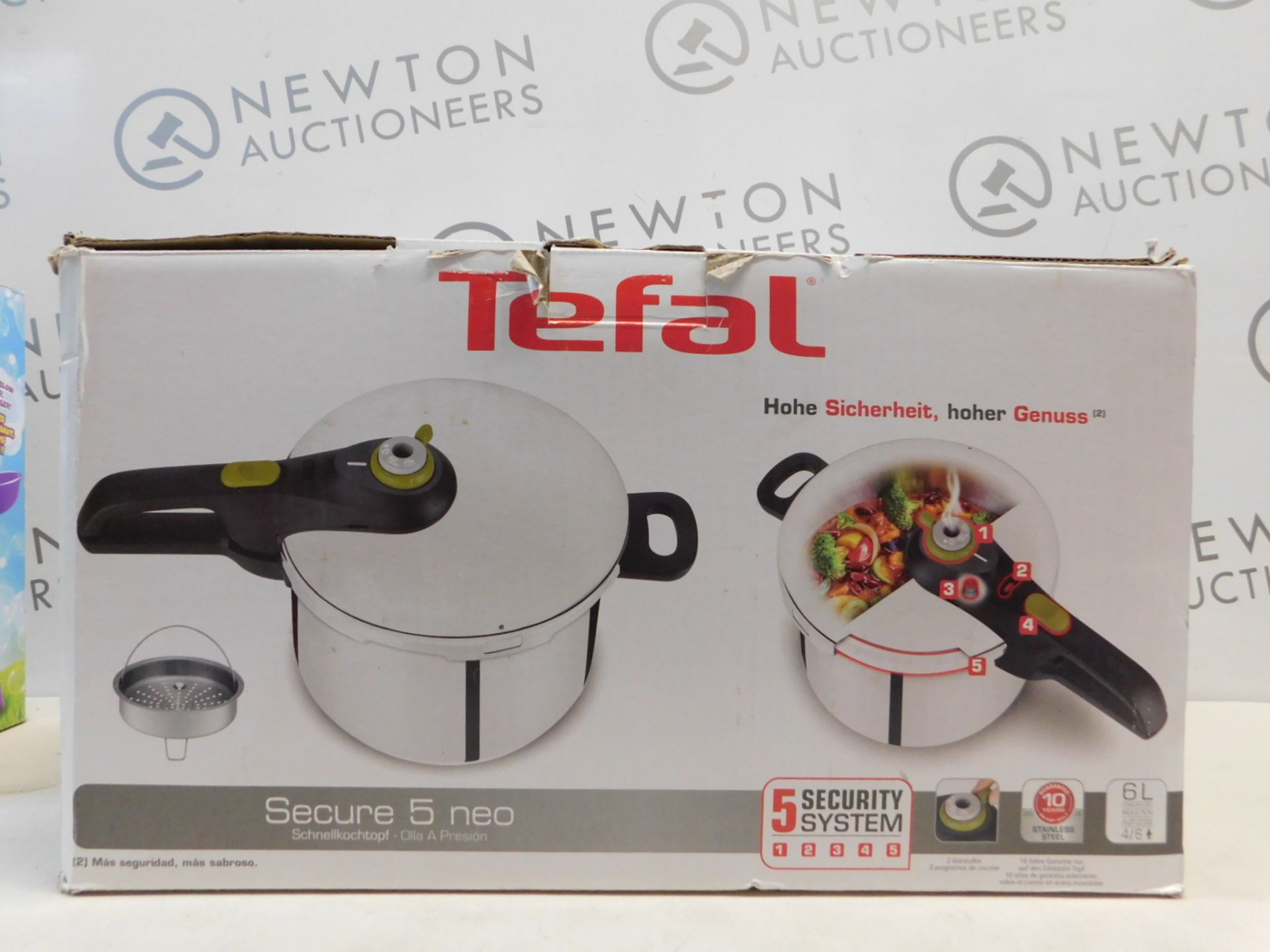 1 BOXED TEFAL SECURE 5 NEO STAINLESS STEEL 6L PRESSURE COOKER RRP Â£64.99