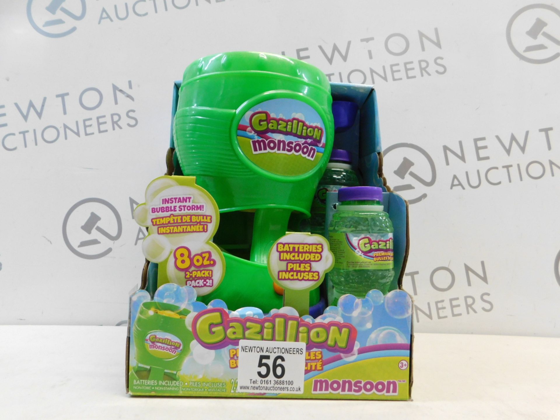 1 PACK OF GAZILLION BUBBLES MONSOON BUBBLE TOY WITH SOLUTION RRP Â£24.99