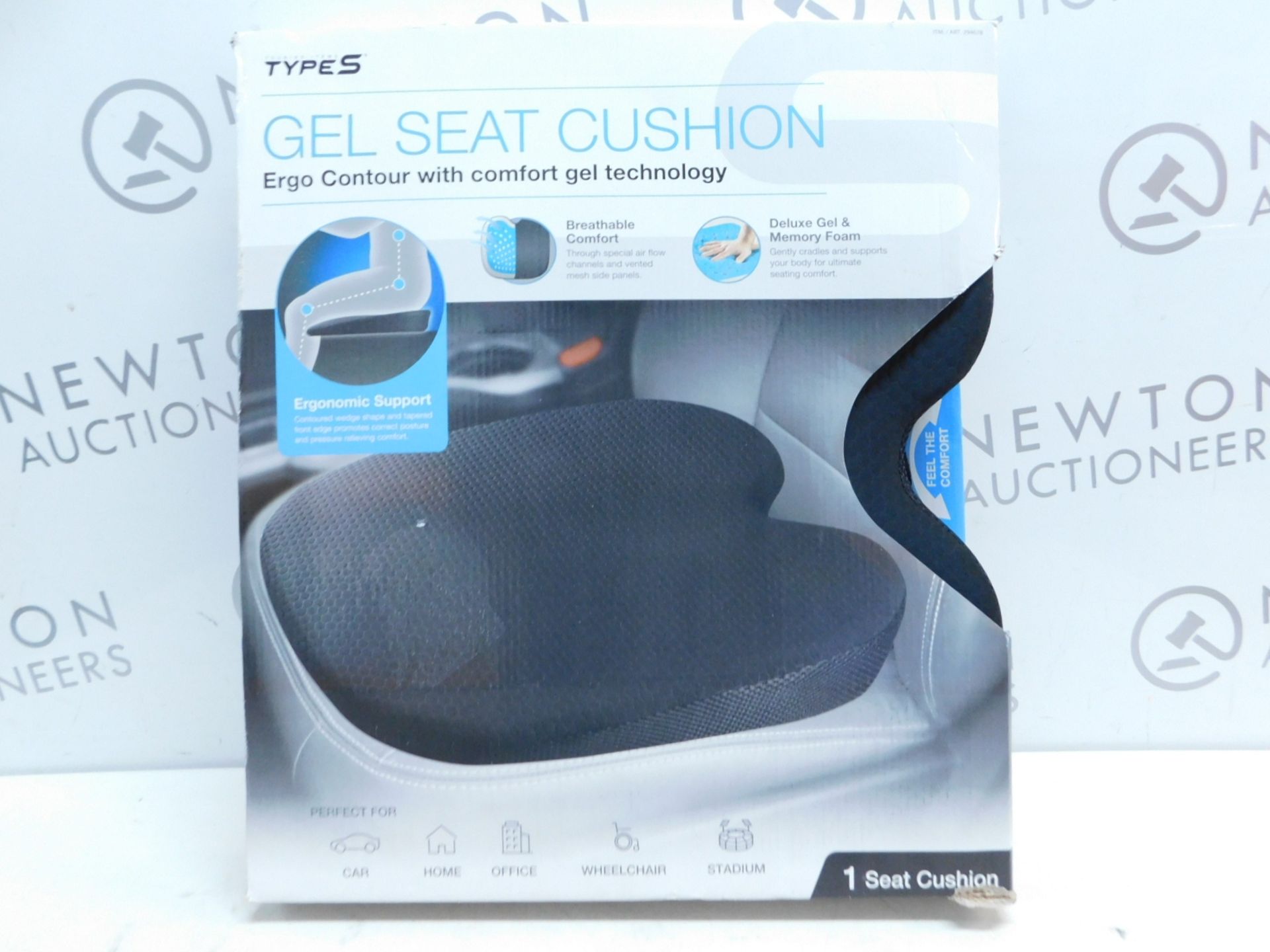 1 BOXED TYPE-S COMFORT GEL SEAT CUSHION RRP Â£29.99