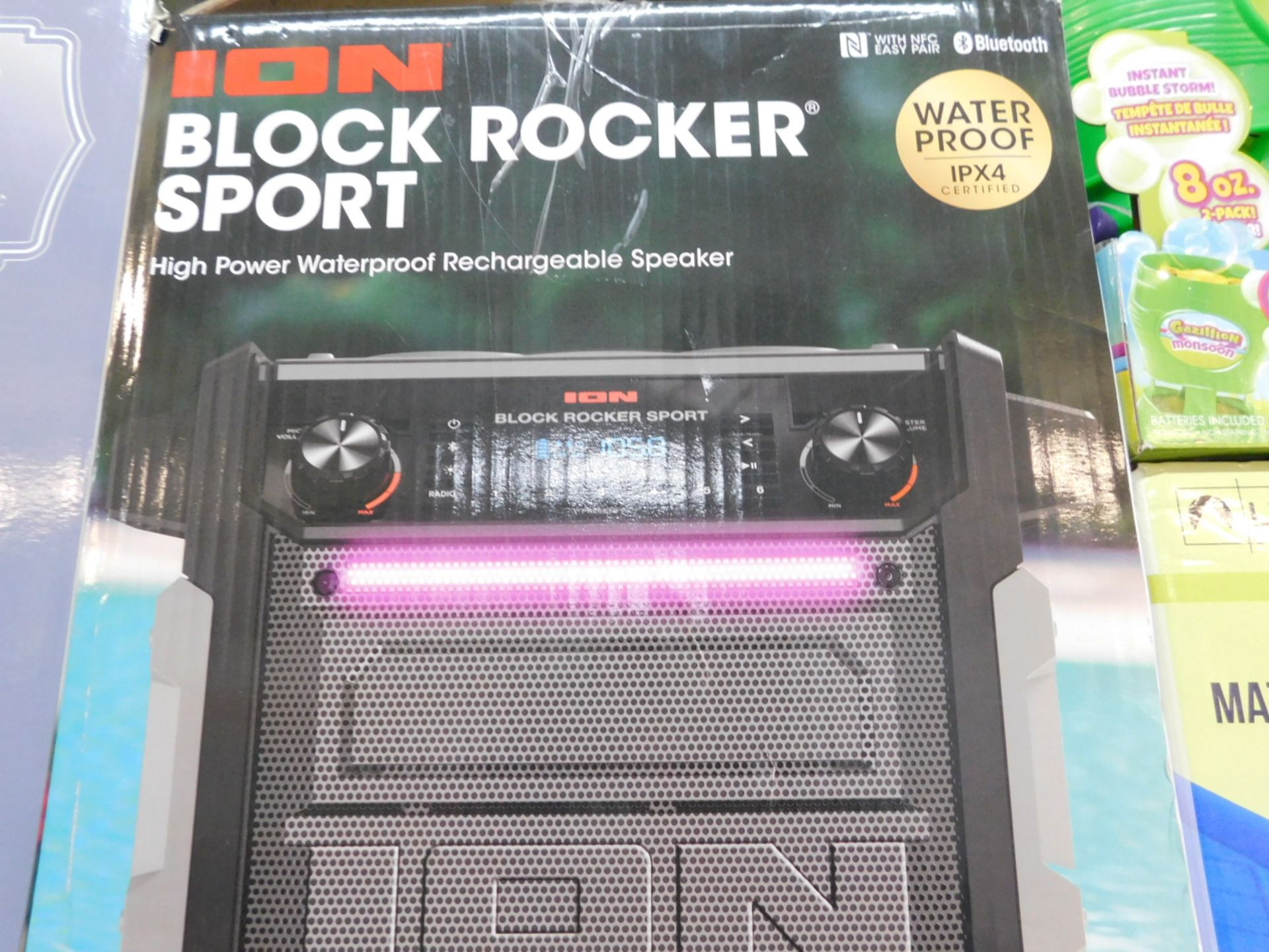 1 BOXED ION BLOCK ROCKER SPORT BLUETOOTH PORTABLE SOUND SYSTEM RRP Â£249.99