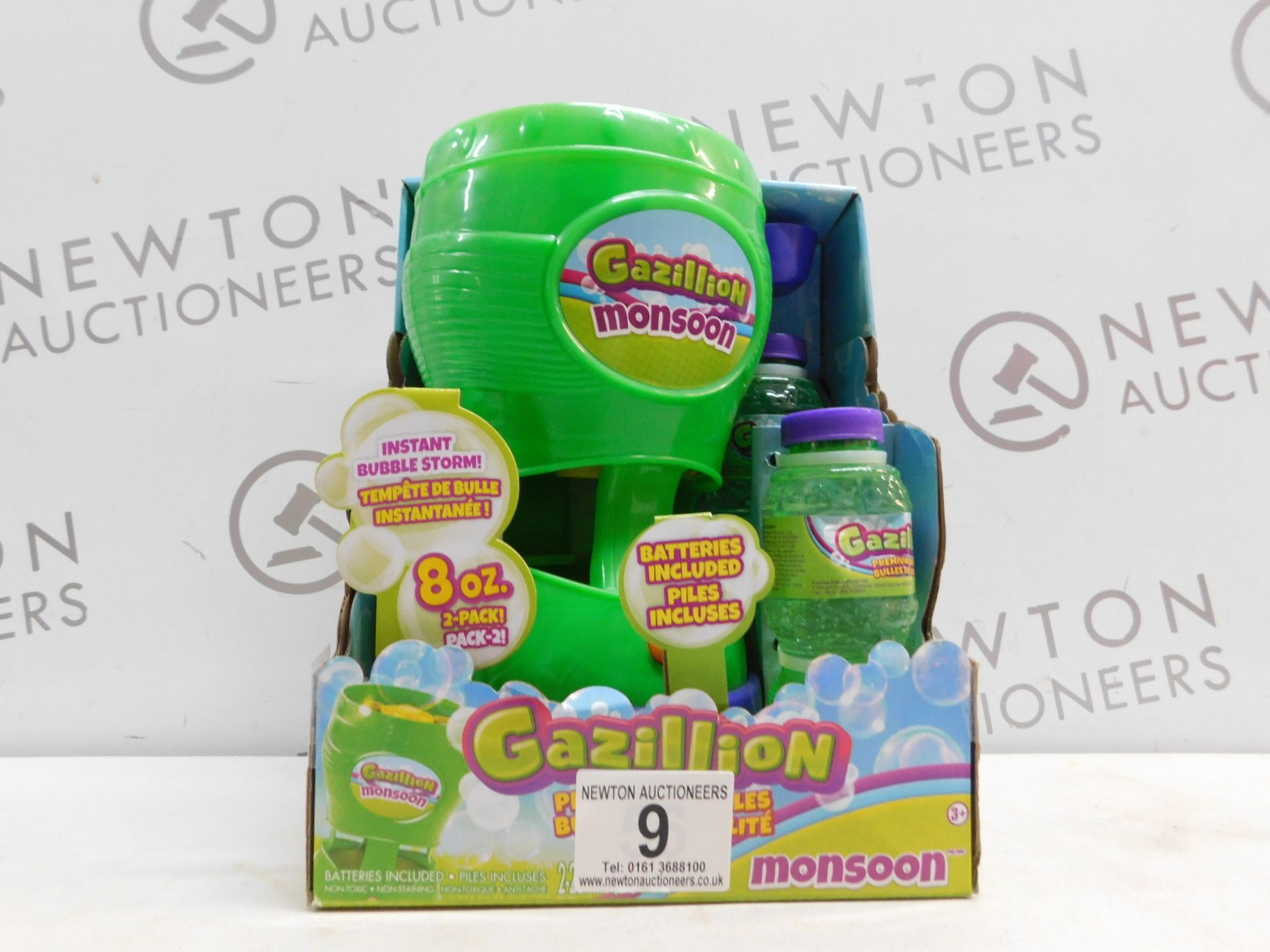 1 PACK OF GAZILLION BUBBLES MONSOON BUBBLE TOY WITH SOLUTION RRP Â£24.99