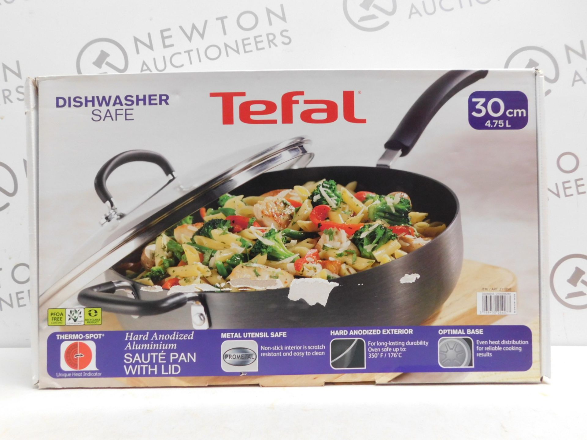 1 BOXED TEFAL 30CM/ 4.75L HARD ANODIZED SAUTE PAN RRP Â£49.99