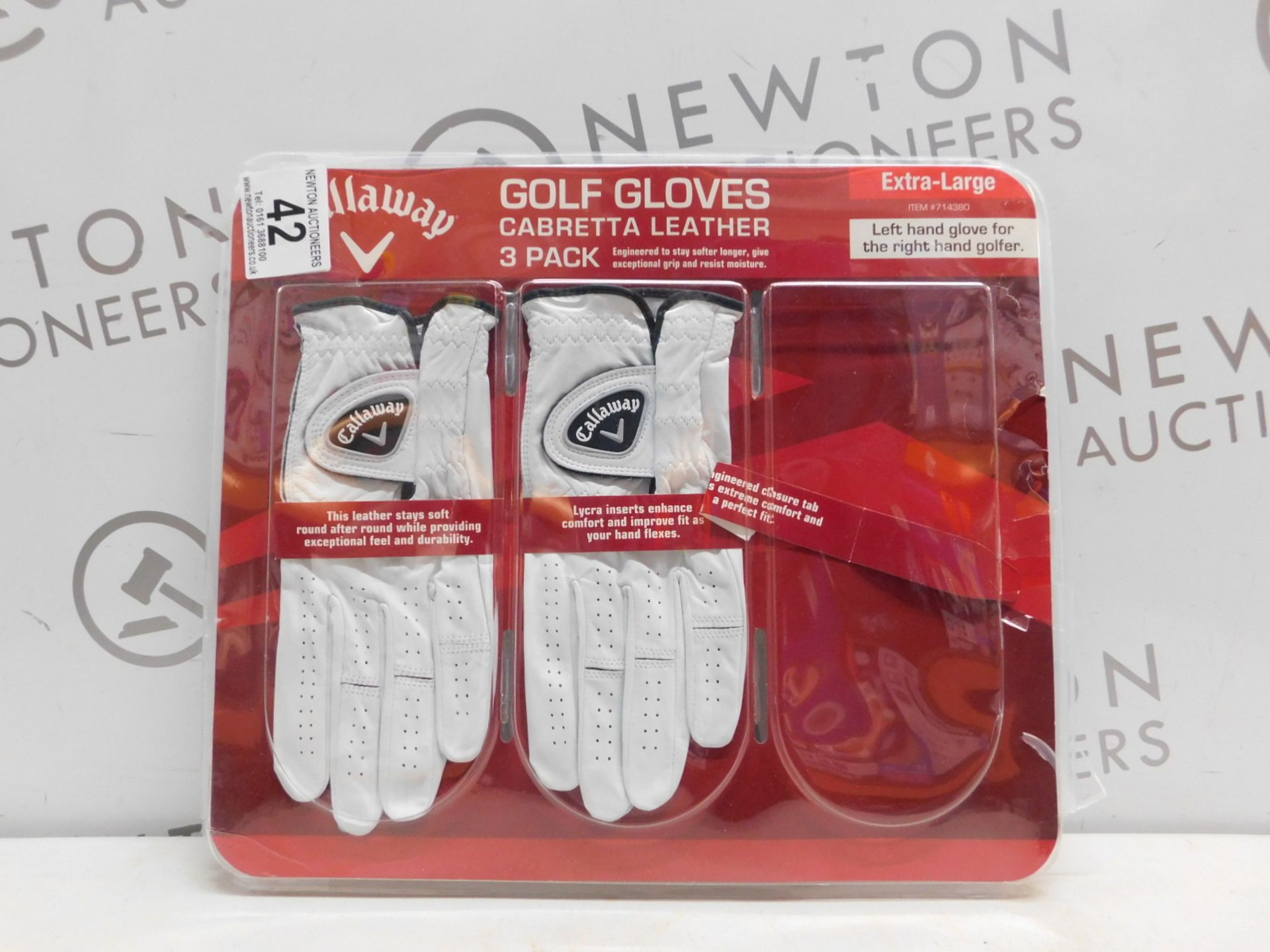 1 PACK OF 2 CALLAWAY GOLF GLOVES SIZE XL Â£34.99