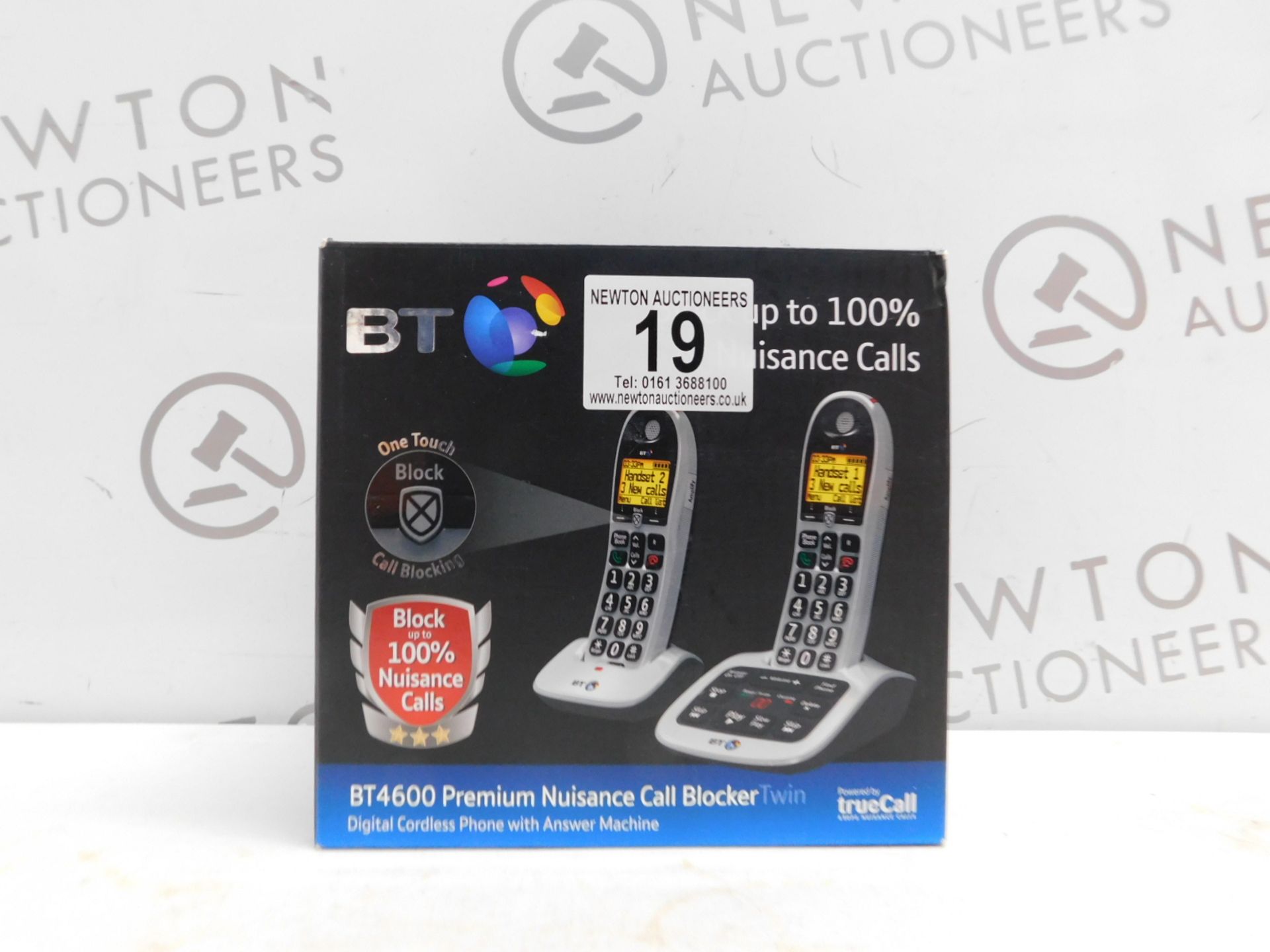 1 BOXED BT4600 PREMIUM NUISANCE CALL BLOCKER TWIN DIGITAL CORDLESS ANSWER PHONE RRP Â£89.99