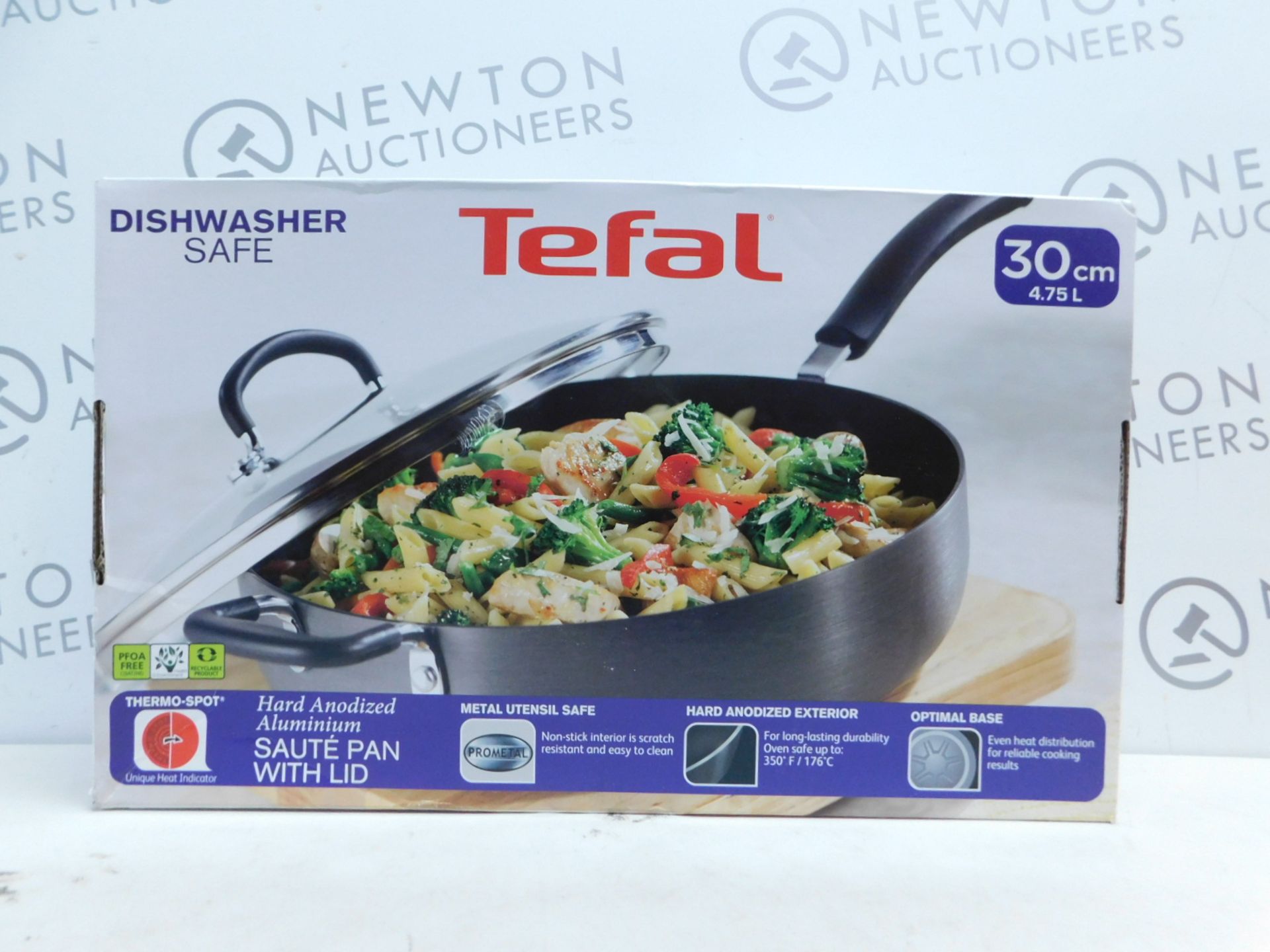 1 BOXED TEFAL 30CM/ 4.75L HARD ANODIZED SAUTE PAN RRP Â£49.99