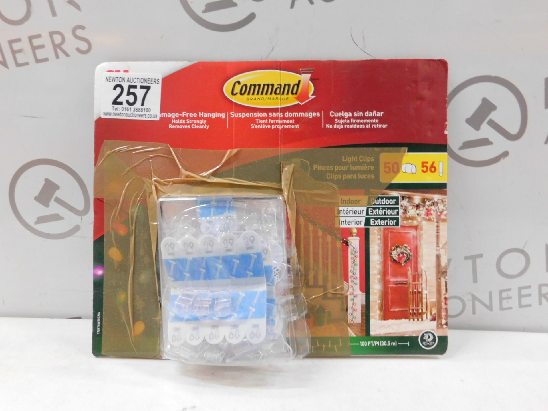 1 PACK OF COMMAND DAMAGE-FREE 50 HANGING LIGHT CLIPS RRP Â£12.99