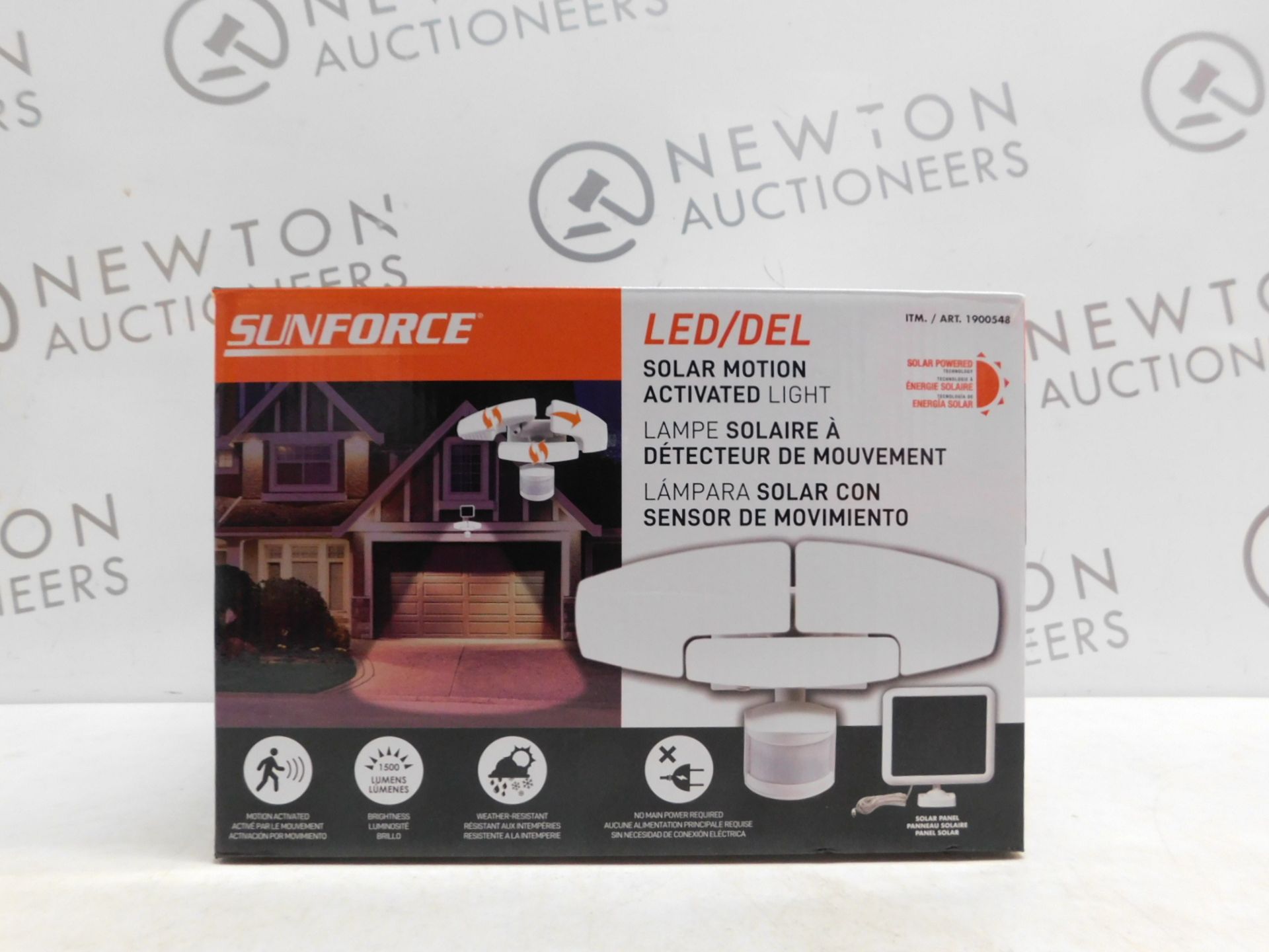 1 BOXED SUNFORCE 150 LED TRIPLE HEAD SOLAR MOTION ACTIVATED LIGHT RRP Â£119.99