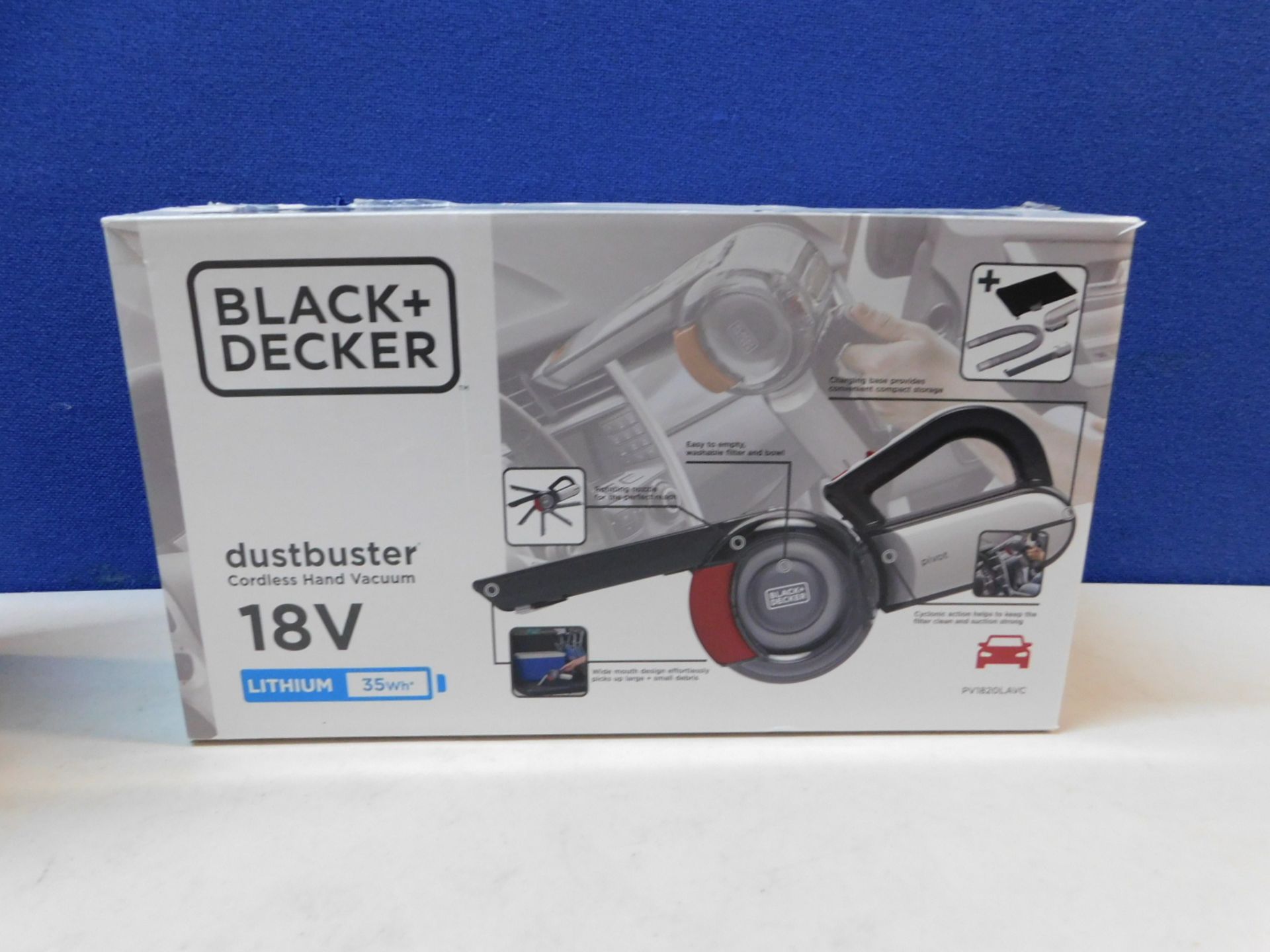 1 BOXED BLACK & DECKER DUSTBUSTER PIVOT PV1820L HANDHELD VACUUM RRP Â£90