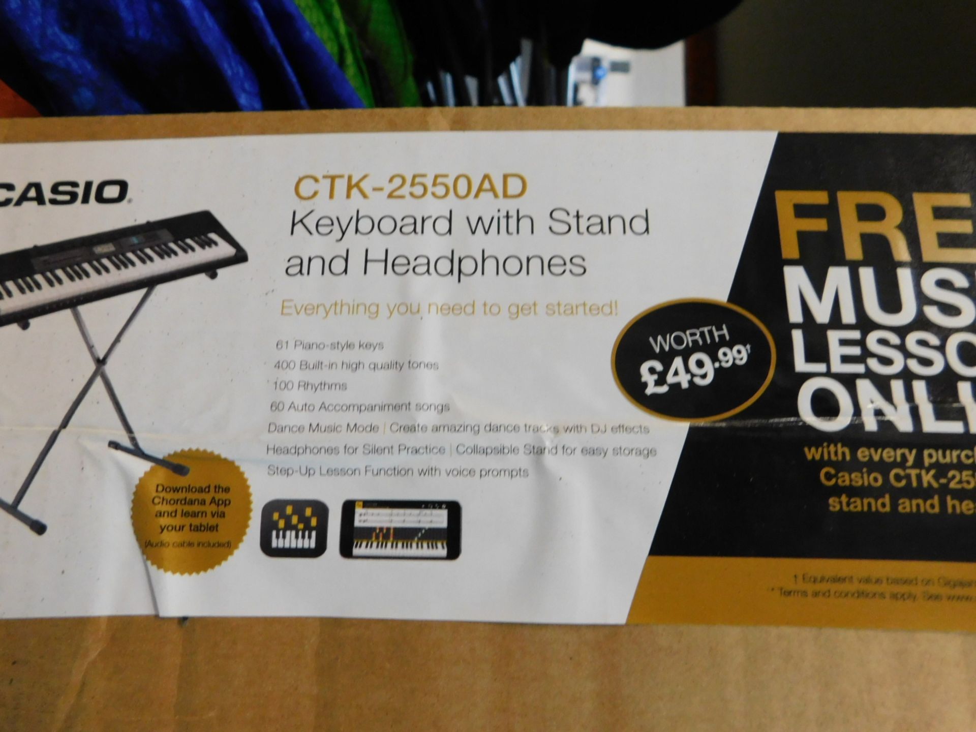 1 BOXED CASIO CTK-2550AD DIGITAL KEYBOARD WITH STAND RRP Â£149.99