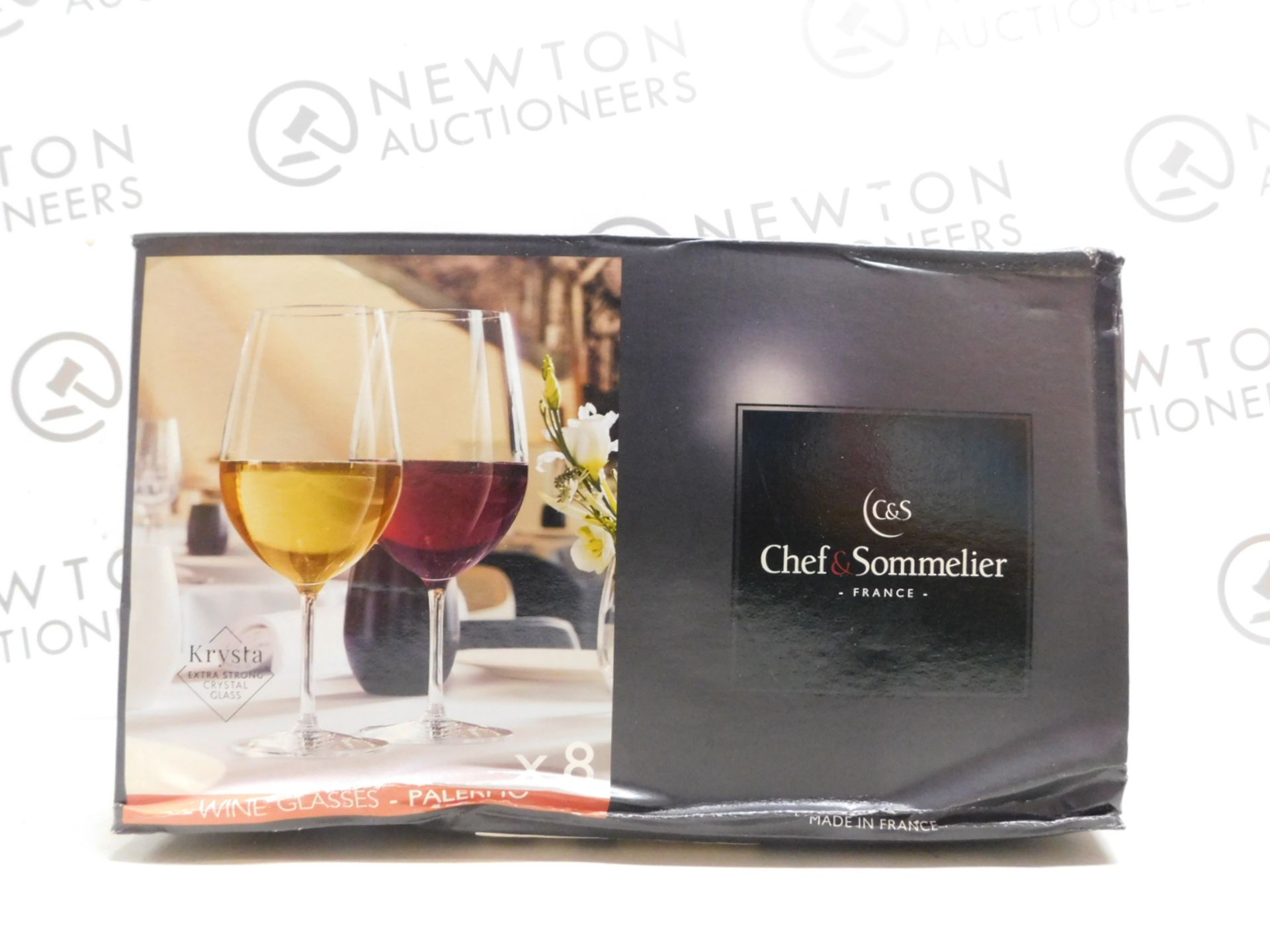 1 BOXED CHEF & SOMMELIER 8 PIECE KRYSTA EXTRA STRONG CRYSTAL WINE GLASSES RRP Â£39.99