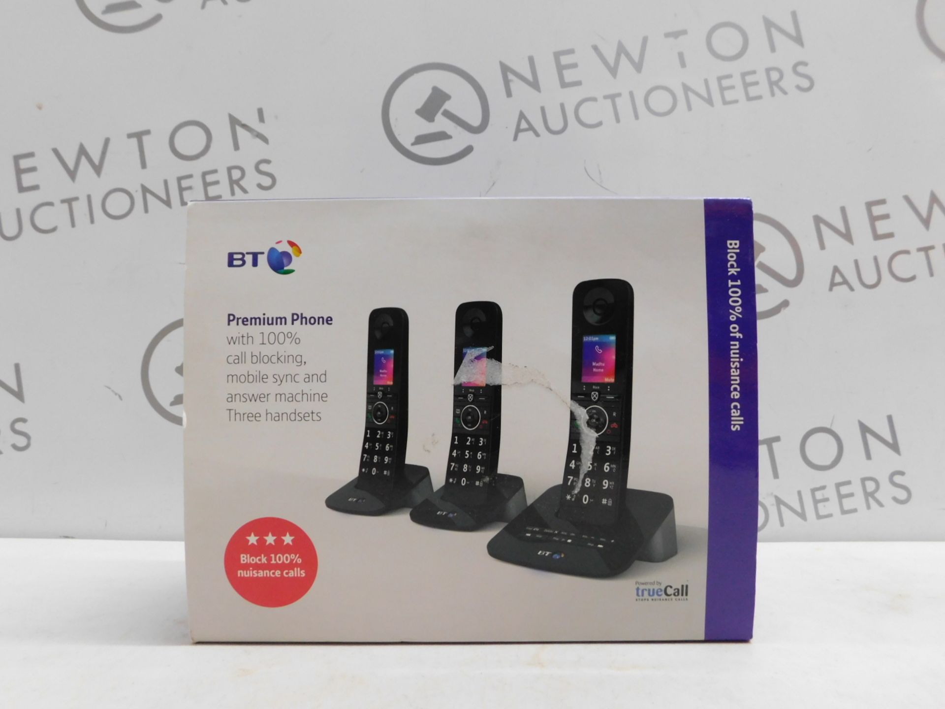 1 BOXED BT PREMIUM TRIO CORDLESS PHONE SET RRP Â£119.99