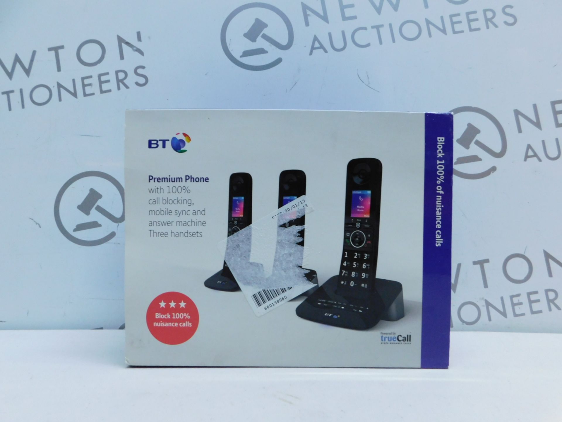 1 BOXED BT PREMIUM TRIO CORDLESS PHONE SET RRP Â£119.99