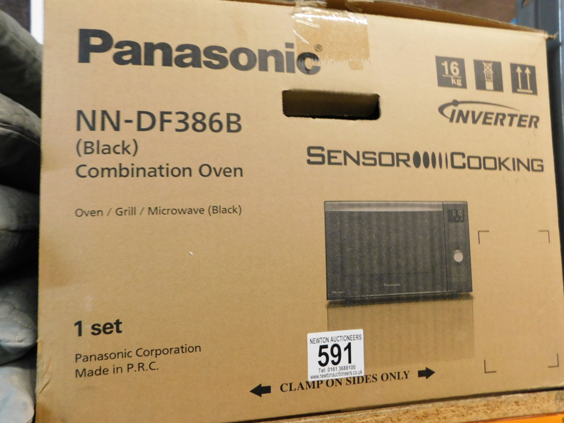 1 BOXED PANASONIC NN-DF386B 3-IN-1 1000W 23L BLACK COMBINATION MICROWAVE OVEN RRP Â£279.99