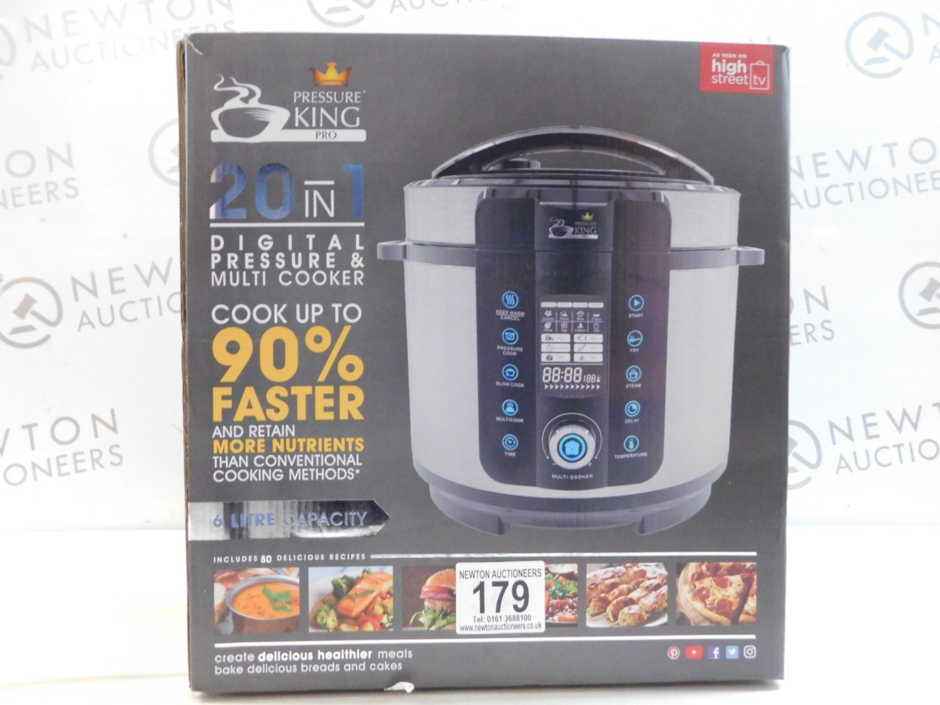 1 BOXED PRESSURE KING PRO 6L 20-IN-1 MULTI-COOKER RRP Â£129.99