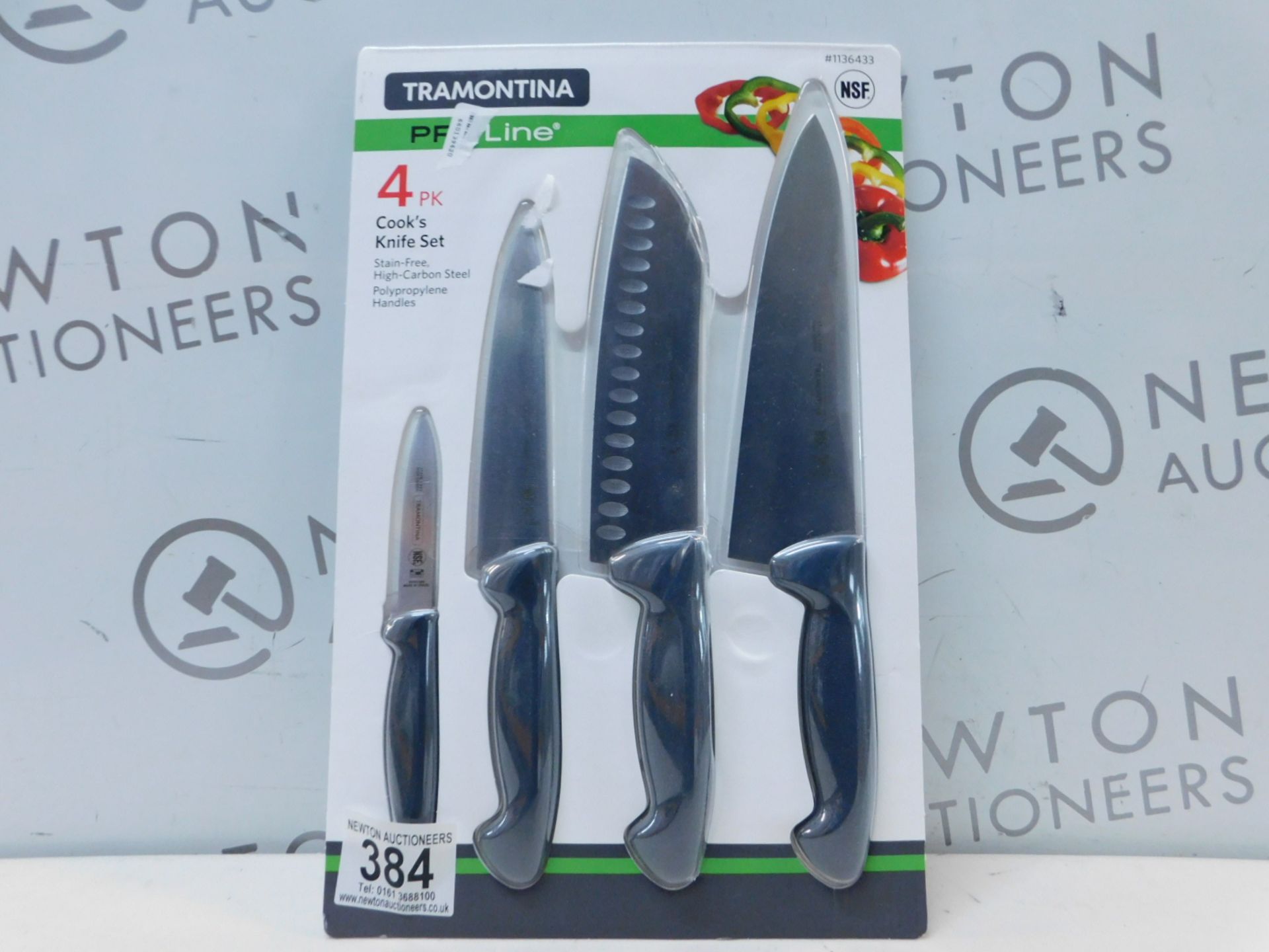 1 PACK OF TRAMONTINA 4PK CARBON-STEEL COOK'S KNIFE SET RRP Â£49.99