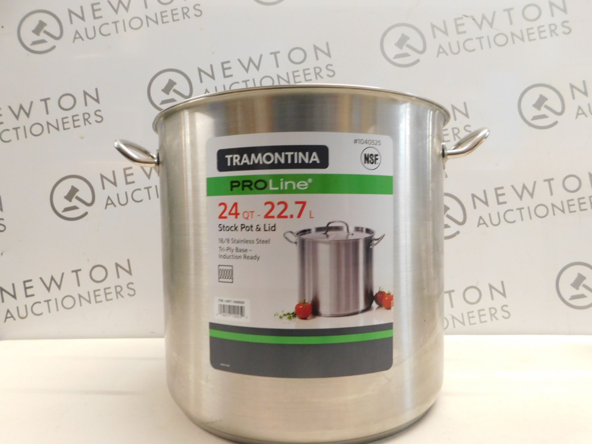 1 TRAMONTINA PRO LINE 24 QUART STAINLESS STEEL STOCK POT WITH LID RRP Â£64.99 (EXCELLENT CONDITION)