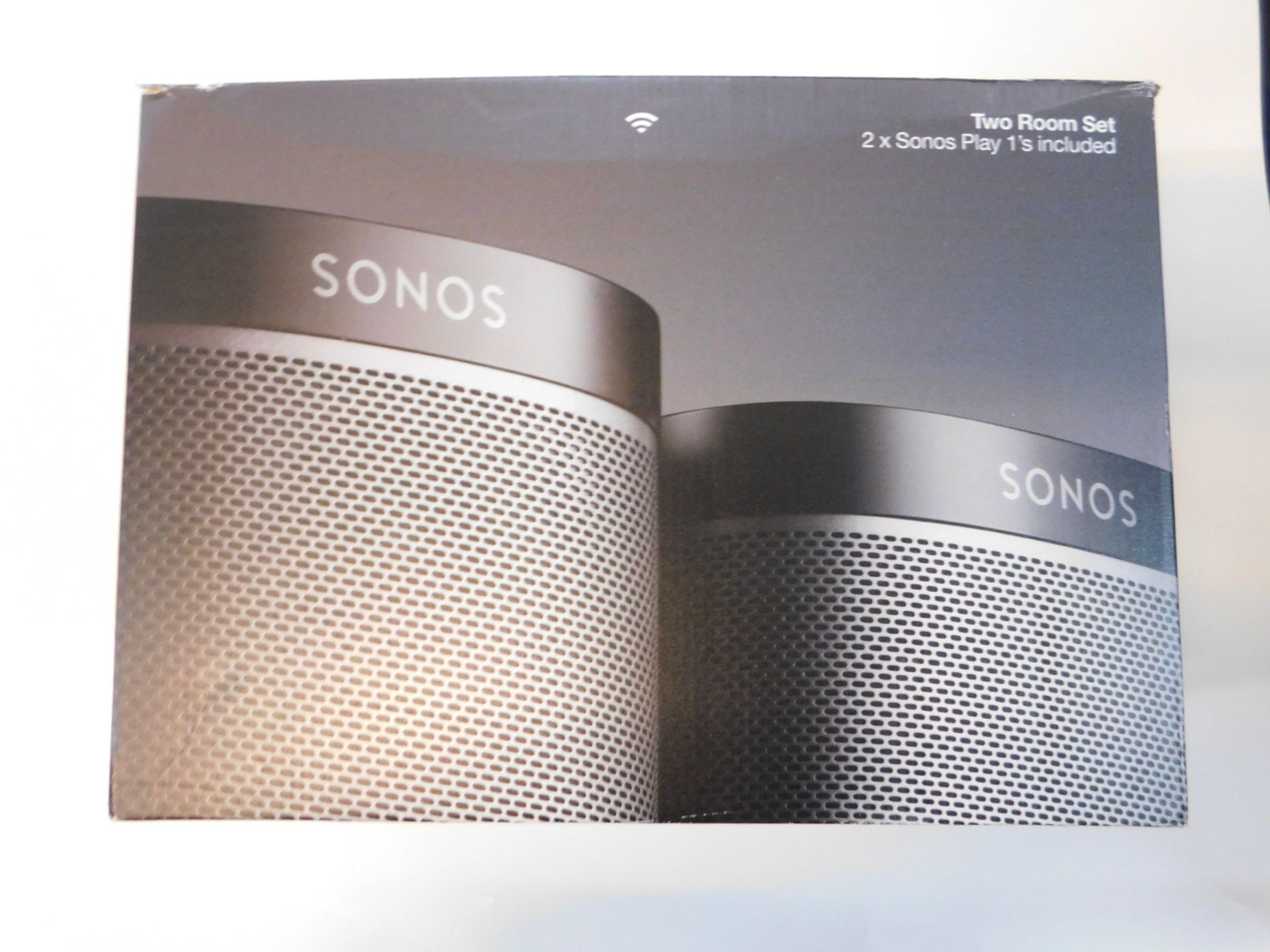 1 BOXED SONOS PLAY 1S TWO ROOM SET UP SPEAKER HOME CINEMA SURROUND SOUND SYSTEM RRP Â£349.99