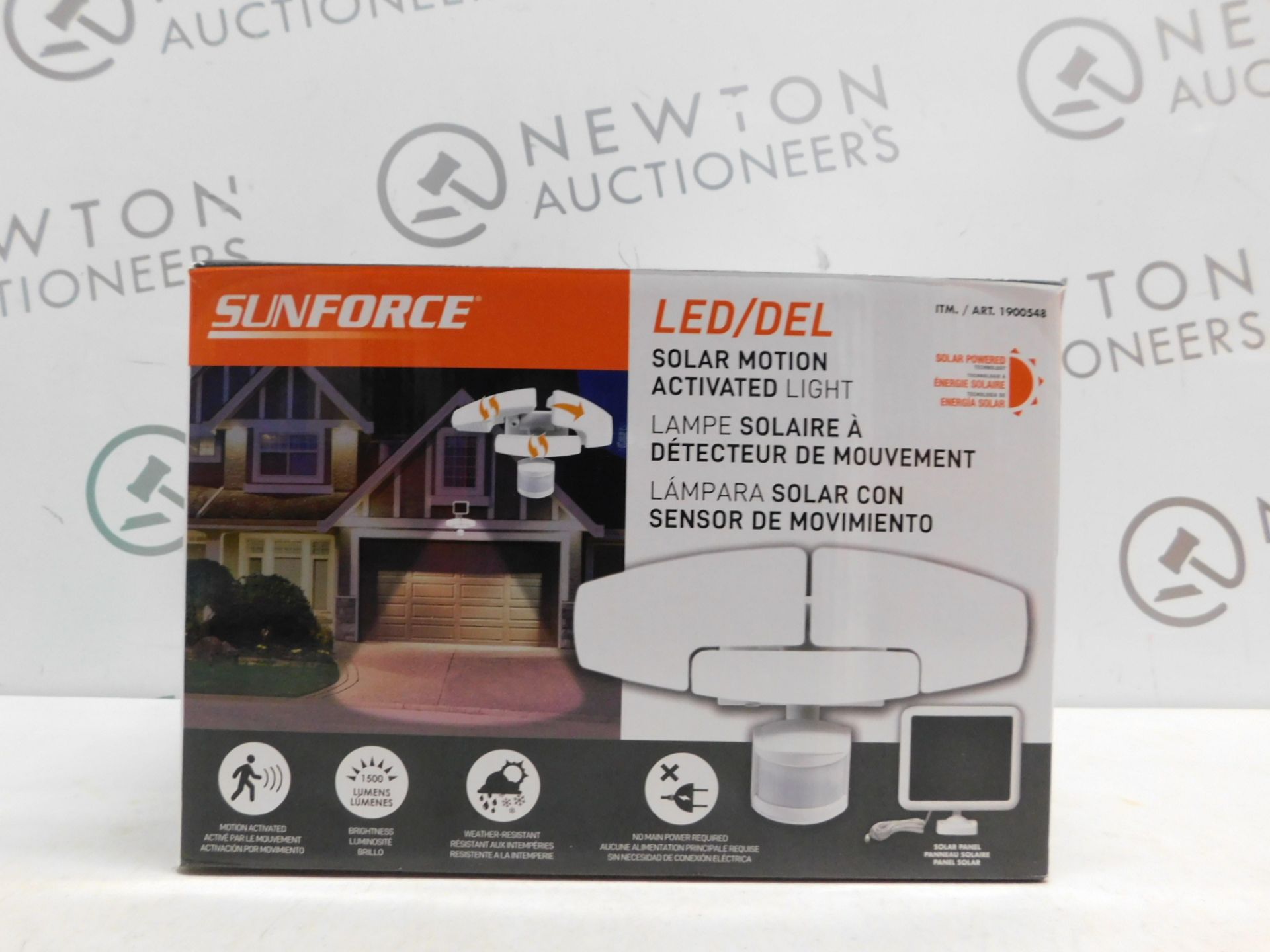 1 BOXED SUNFORCE 150 LED TRIPLE HEAD SOLAR MOTION ACTIVATED LIGHT RRP Â£119.99