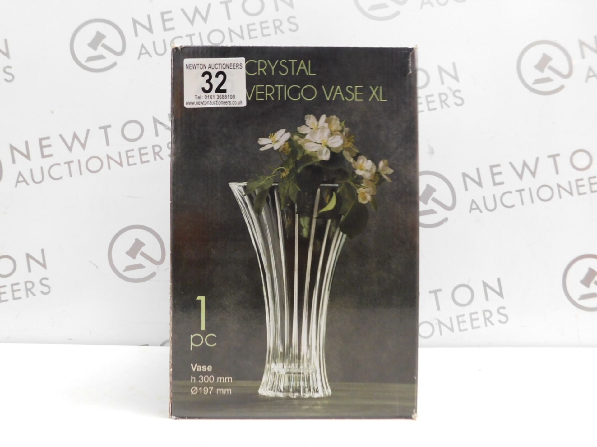 1 BOXED RCR CRYSTAL VERTIGO VASE XL RRP Â£29.99