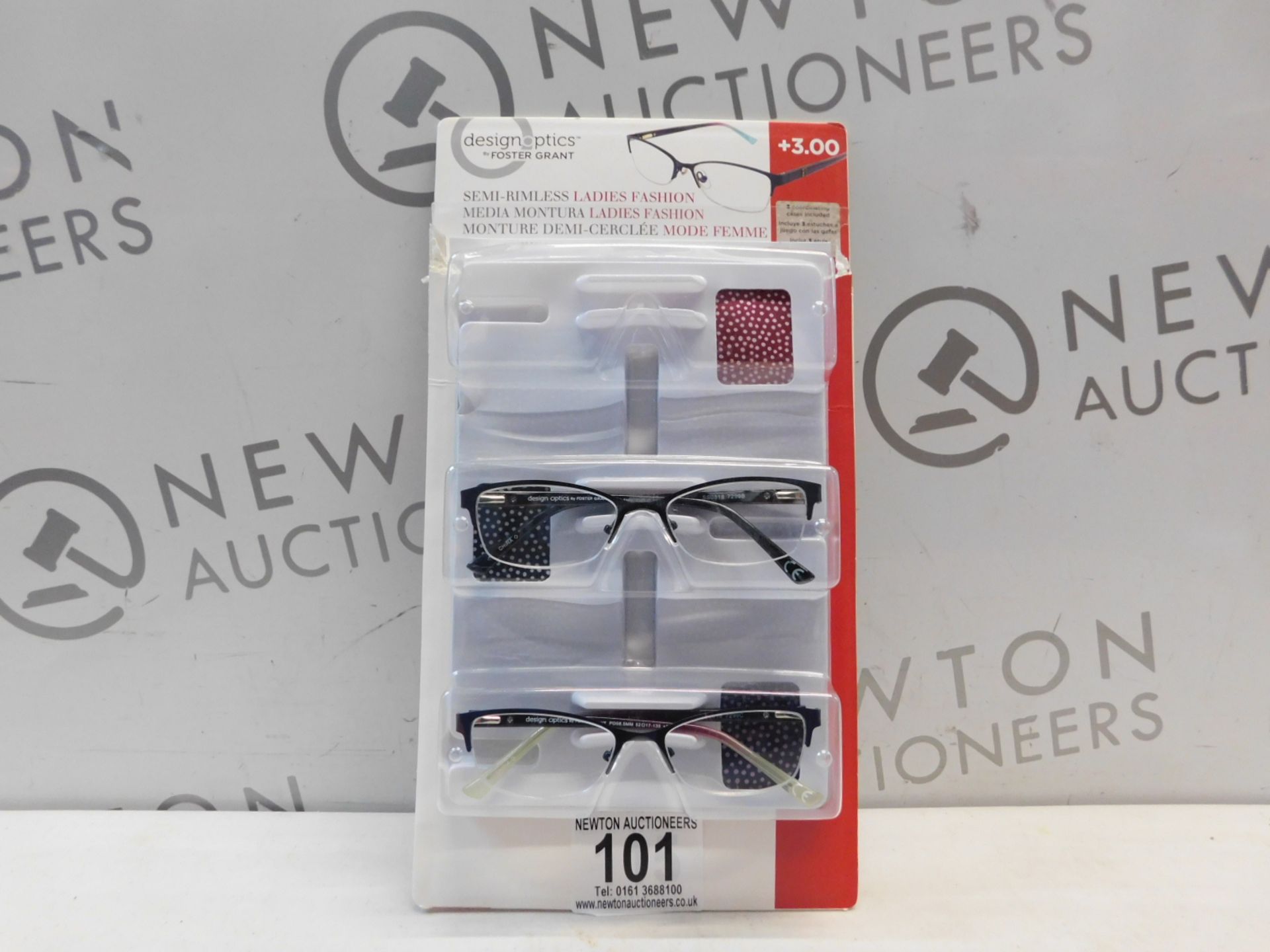 1 PACK OF DESIGN OPTICS READING GLASSES IN +3.00 STRENGTH RRP Â£19.99