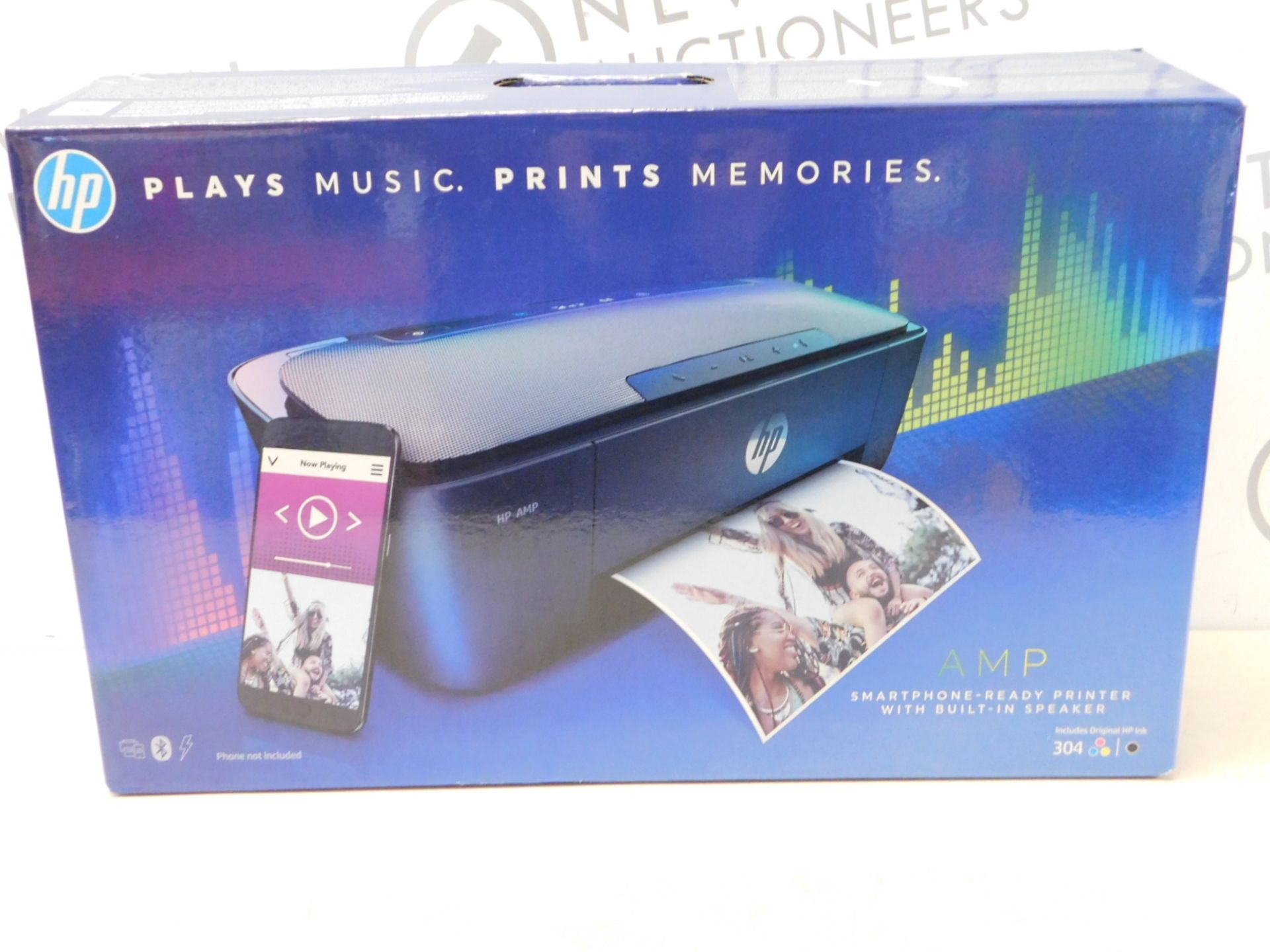 1 BOXED HP AMP 130 THREE-IN-ONE INKJET PRINTER WITH BLUETOOTH SPEAKER RRP Â£129.99
