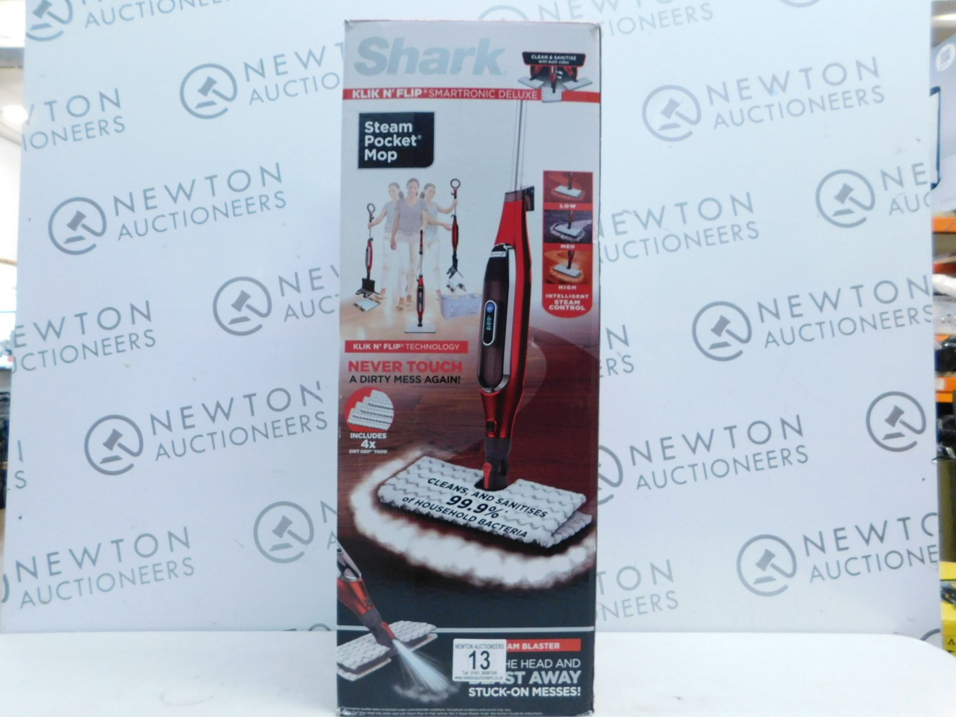 1 BOXED SHARK KLIK N FLIP STEAM POCKET MOP WITH ACCESSORIES RRP Â£89.99