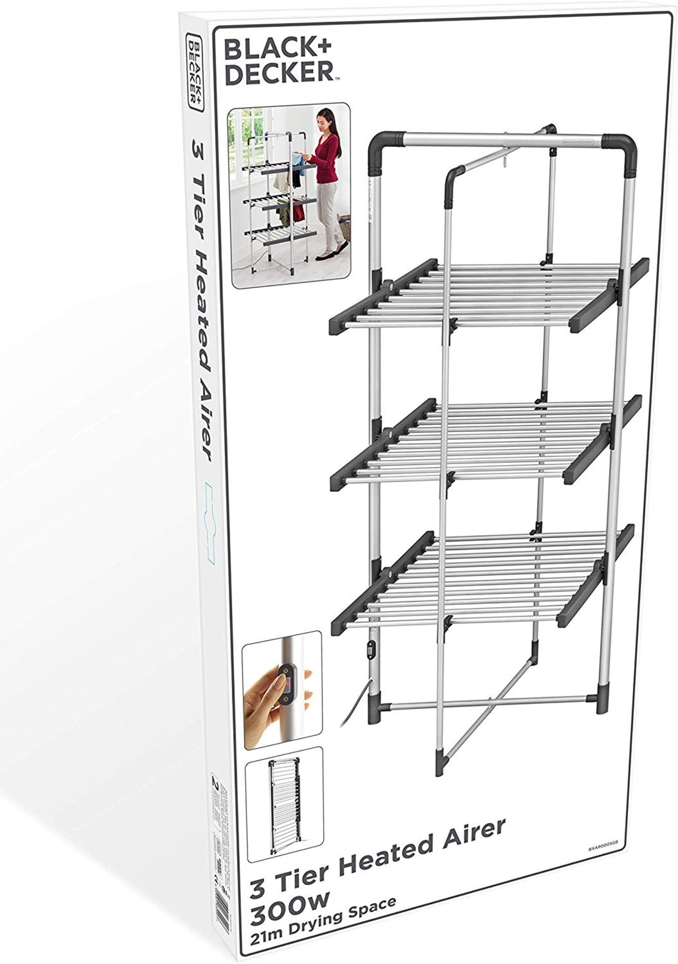 1 BOXED BLACK AND DECKER 3-TIER ELECTRIC HEATED AIRER RRP Â£199