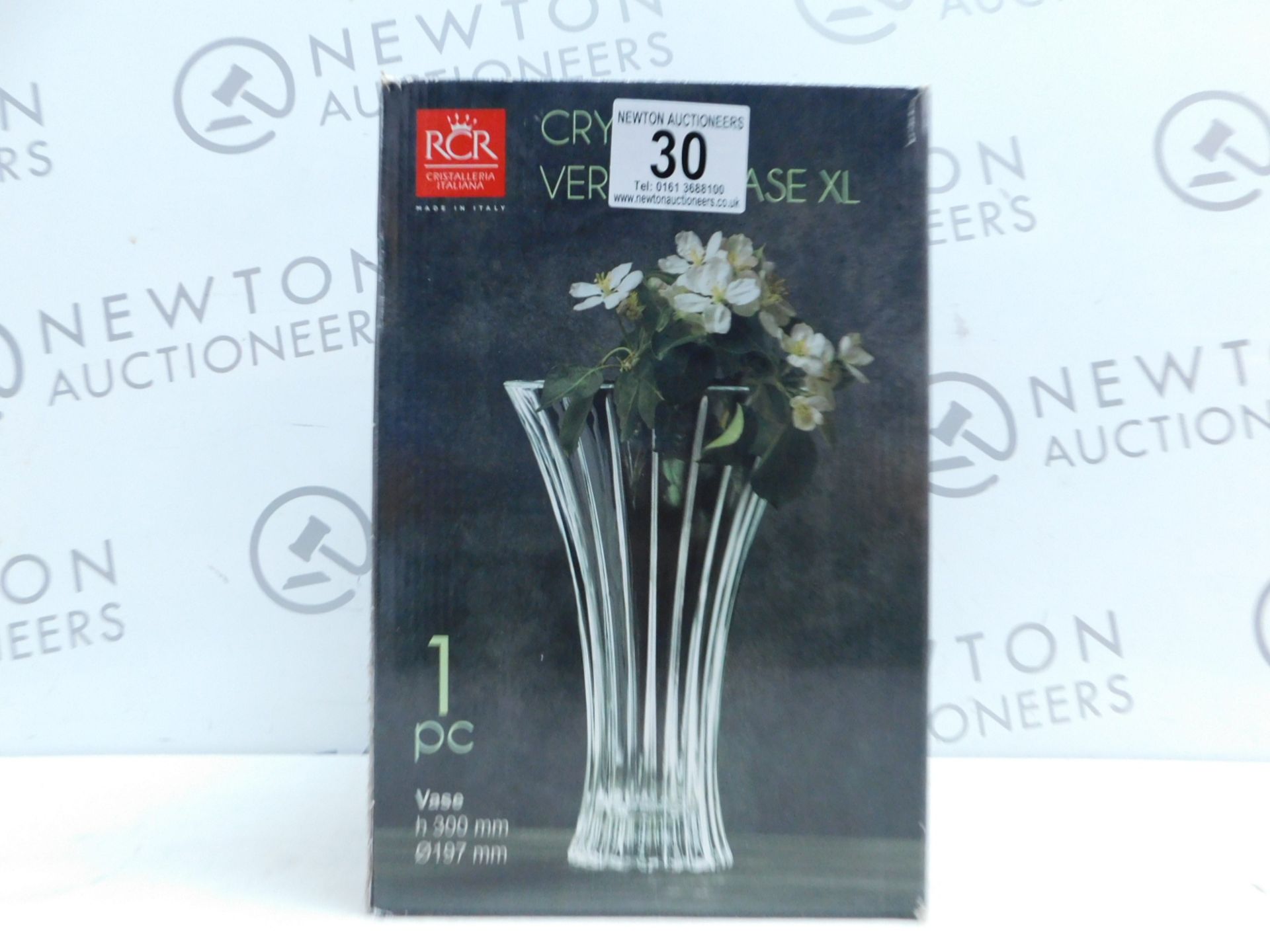 1 BOXED RCR CRYSTAL VERTIGO VASE XL RRP Â£29.99