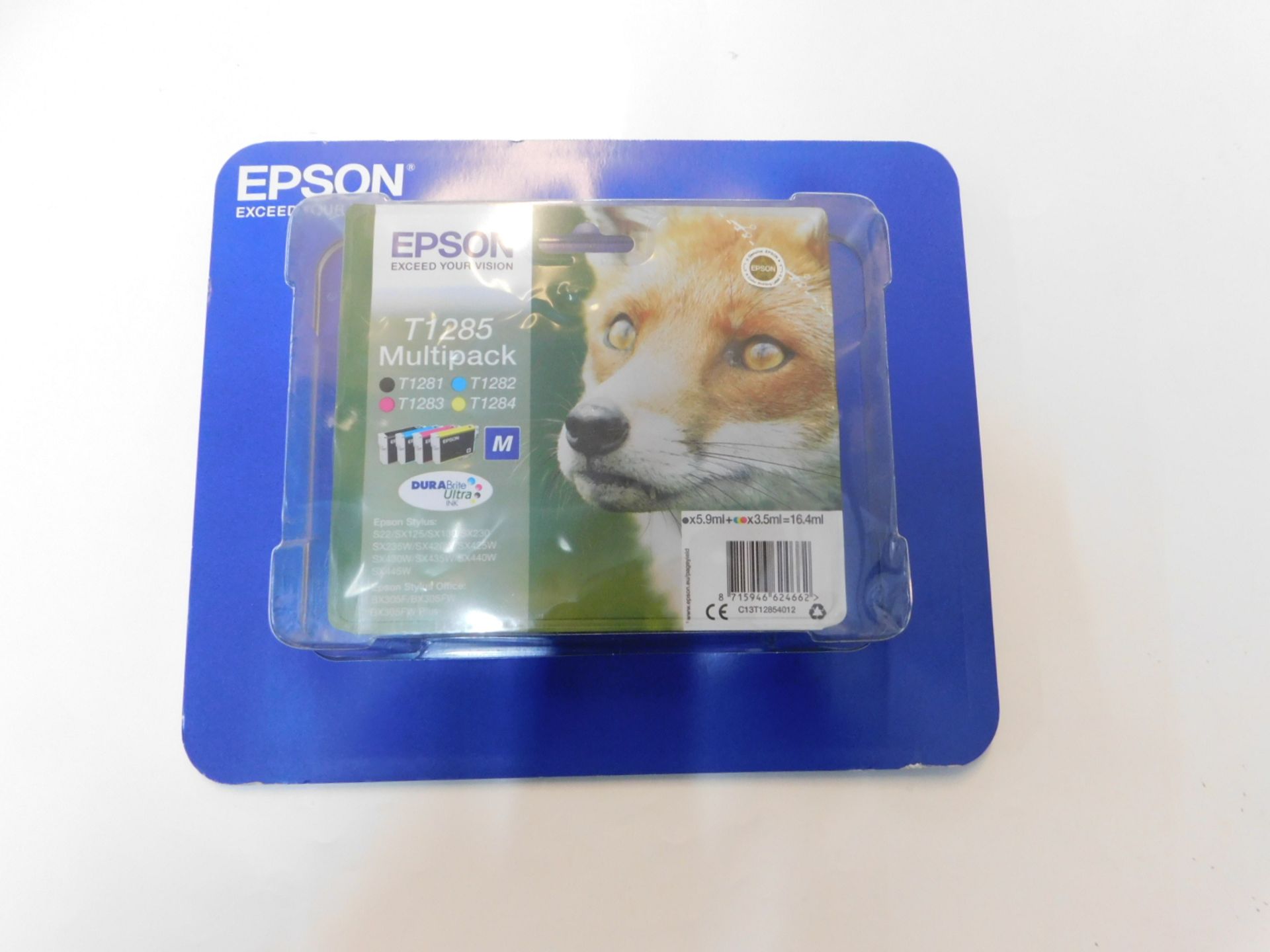 1 BRAND NEW PACK OF EPSON T1285 MULTIPACK PRINTER CARTRIDGES RRP Â£44.99