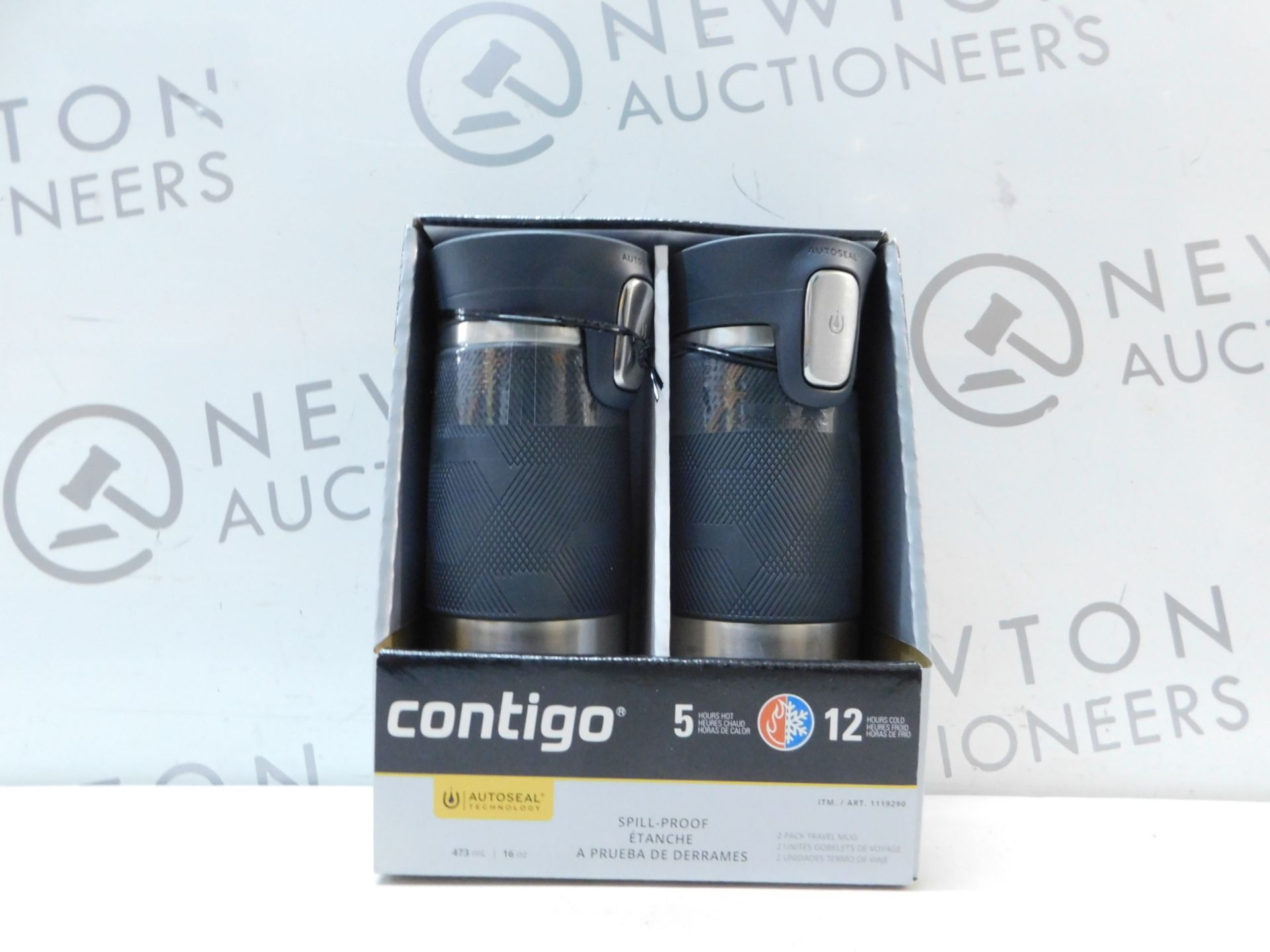 1 BOXED SET OF 2 AVEX CONTIGO AUTOSEAL TRAVEL MUGS RRP Â£39.99