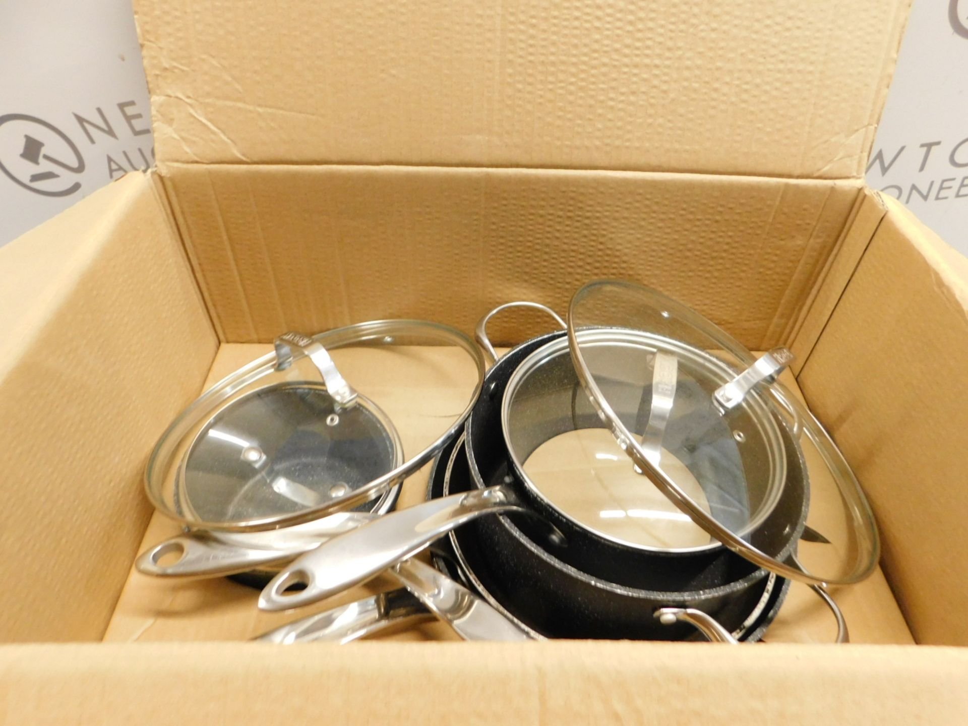 1 STARFRIT THE ROCK 10 PIECE COOKWARE PAN SET RRP Â£149.99