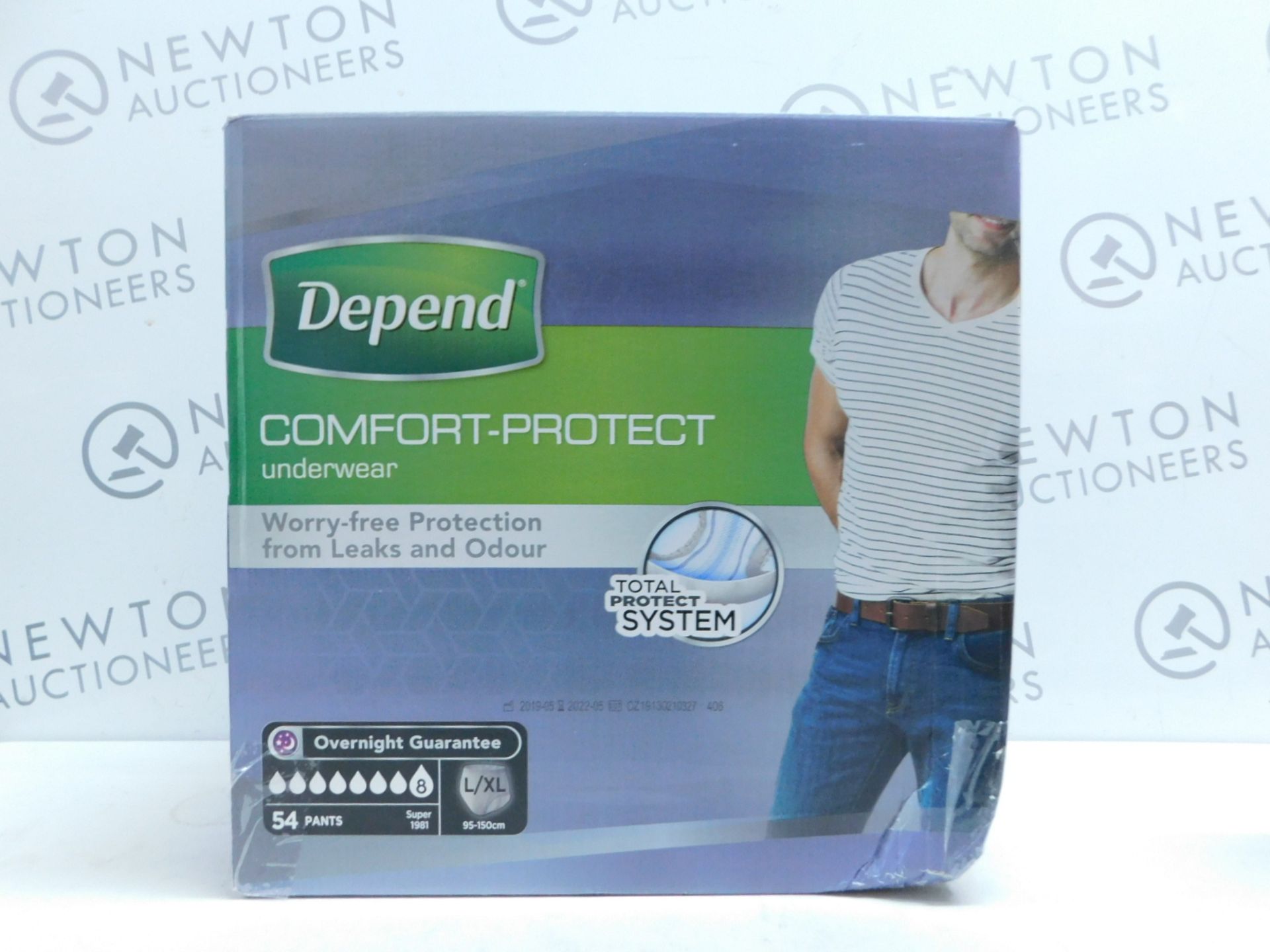 1 BOX OF 54 (APPROX) DEPEND UNDERWEAR DRY 5 FOR MEN SIZE L RRP Â£44.99