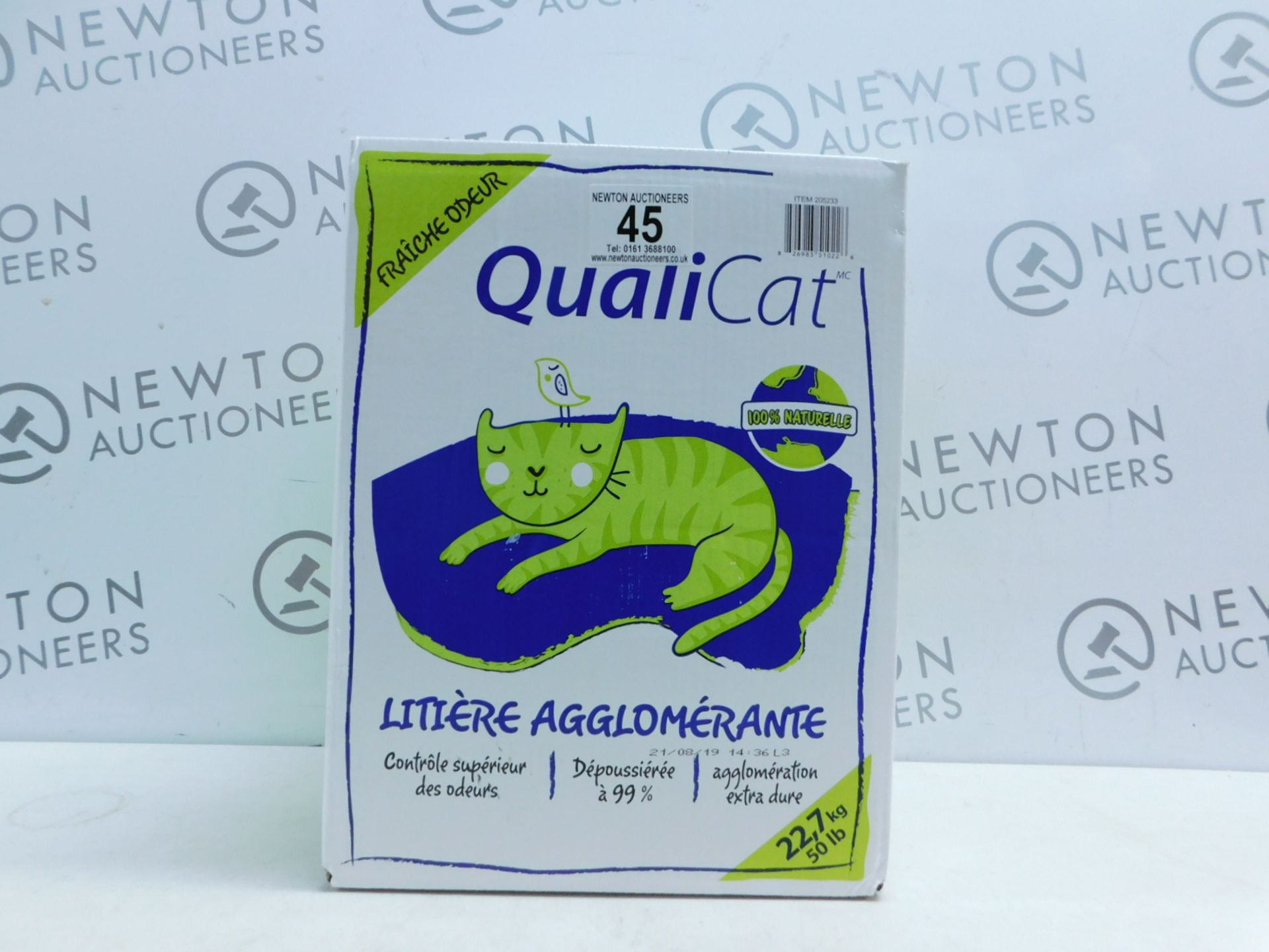 1 BOXED QUALICAT SCOOPABLE CAT LITTER 22.7KG RRP Â£29.99