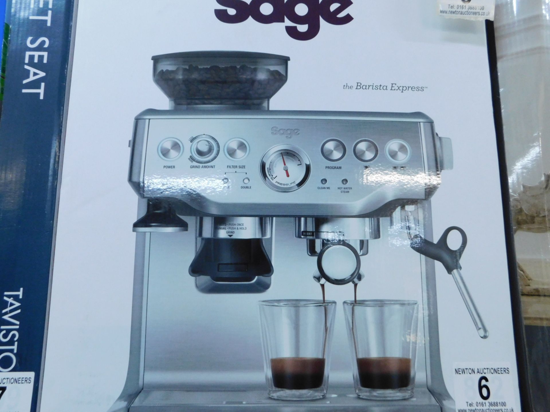 1 BOXED SAGE BARISTA EXPRESS BES875UK BEAN TO CUP COFFEE MACHINE RRP Â£449.99