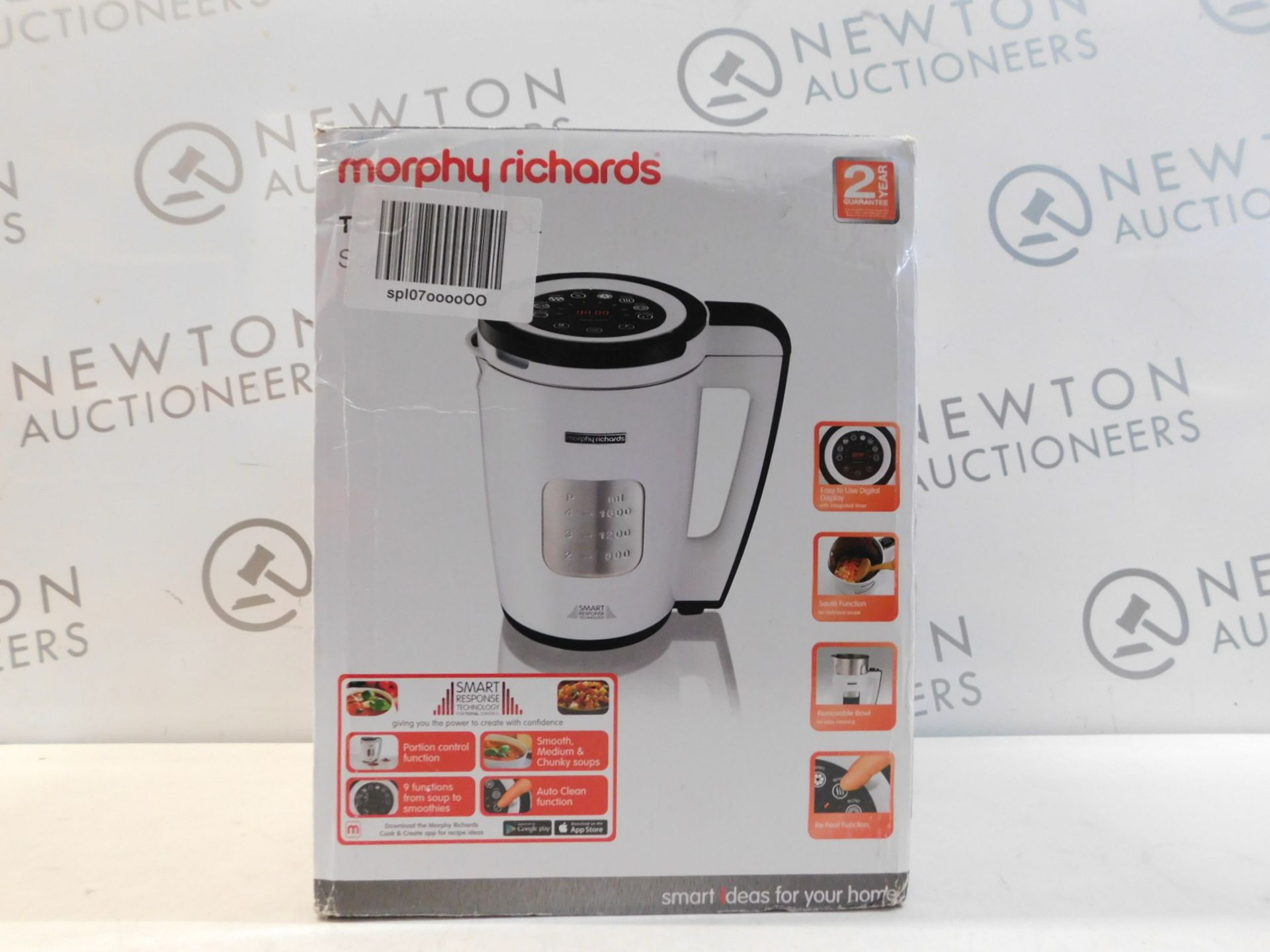 1 BOXED MORPHY RICHARDS 501020 TOTAL CONTROL WHITE SOUP MAKER RRP Â£79.99