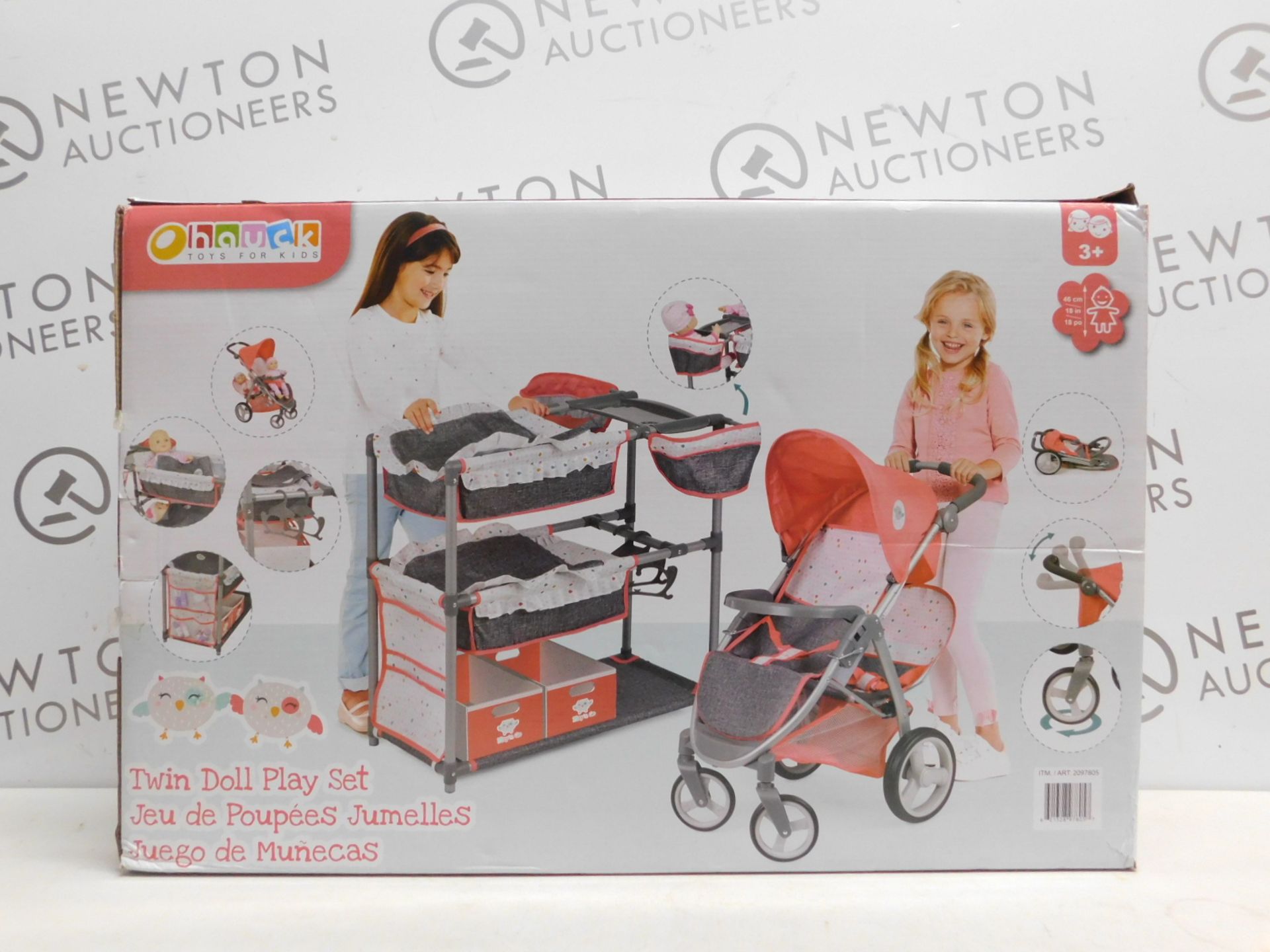 1 BOXED HAUCK PLAY N GO TWIN DOLL PLAY SET STROLLER AND PLAY CENTER RRP Â£39.99