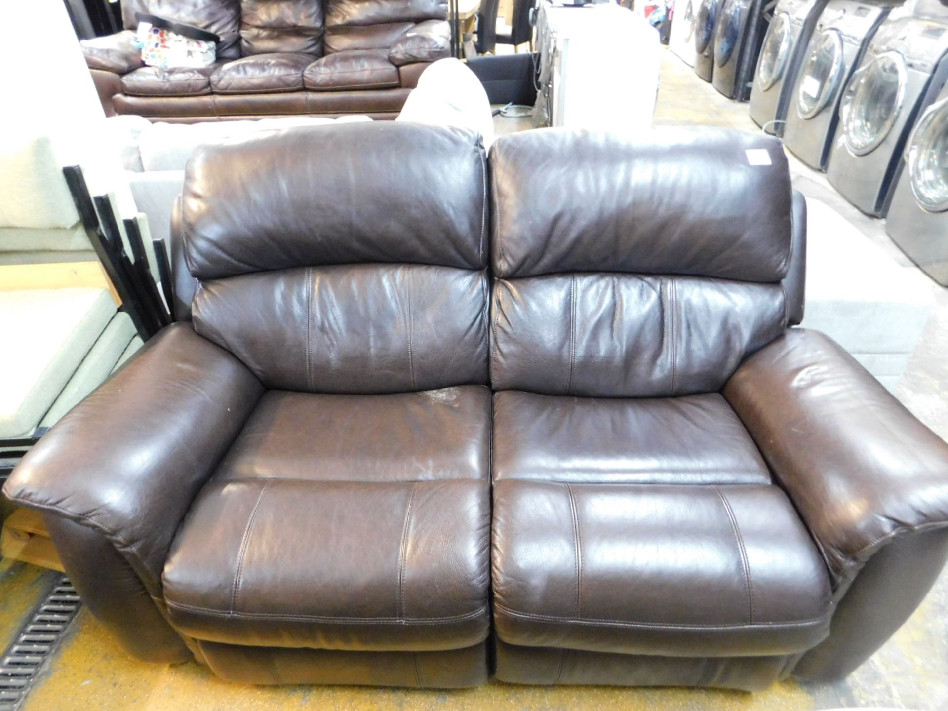 1 PULASKI 2 SEATER LEATHER MANUAL RECLINER SOFA RRP Â£799