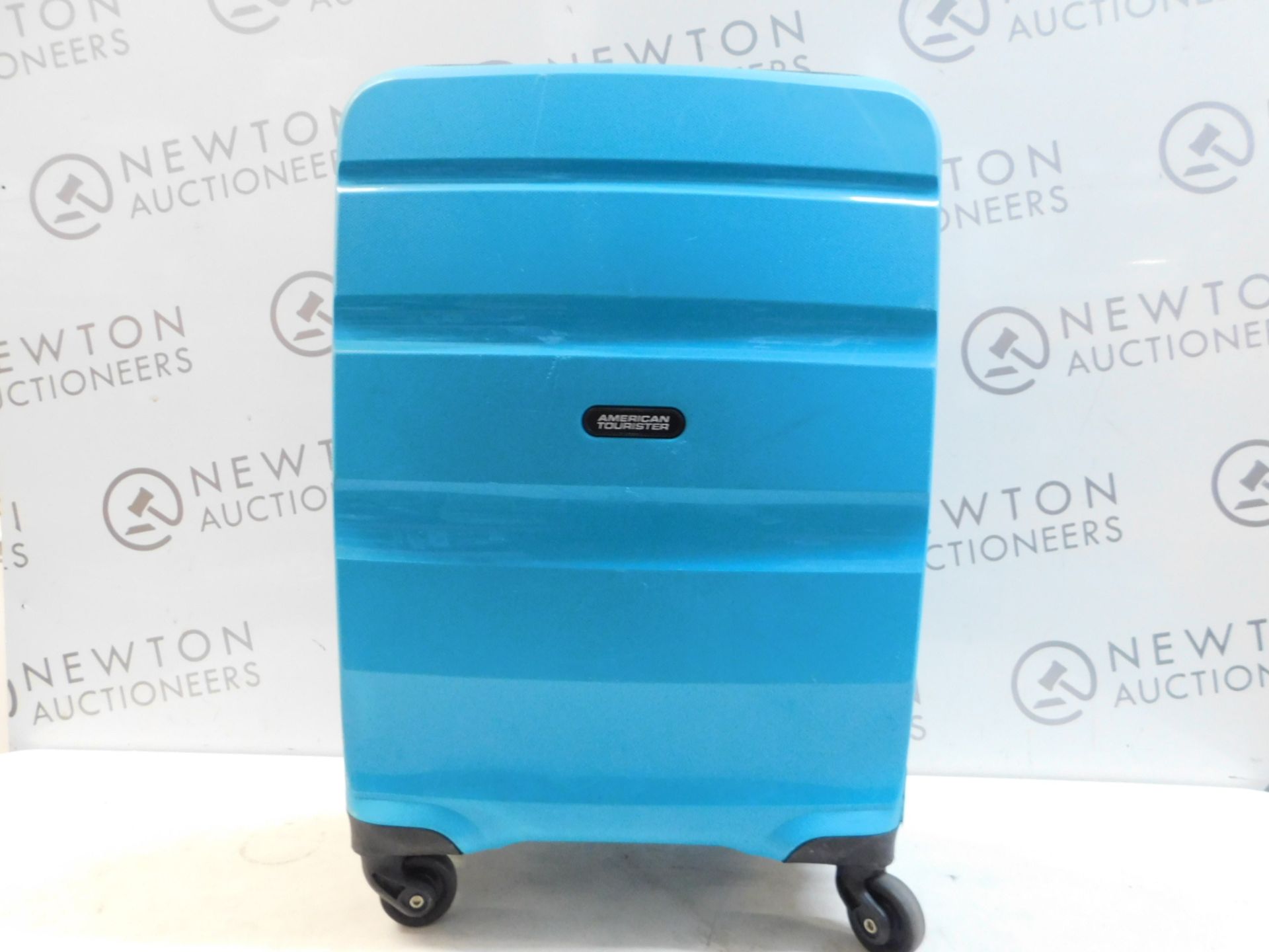 1 AMERICAN TOURISTER COMBI-LOCK HARDSIDE PROTECTION CYAN BLUE CABIN CASE RRP Â£64.99